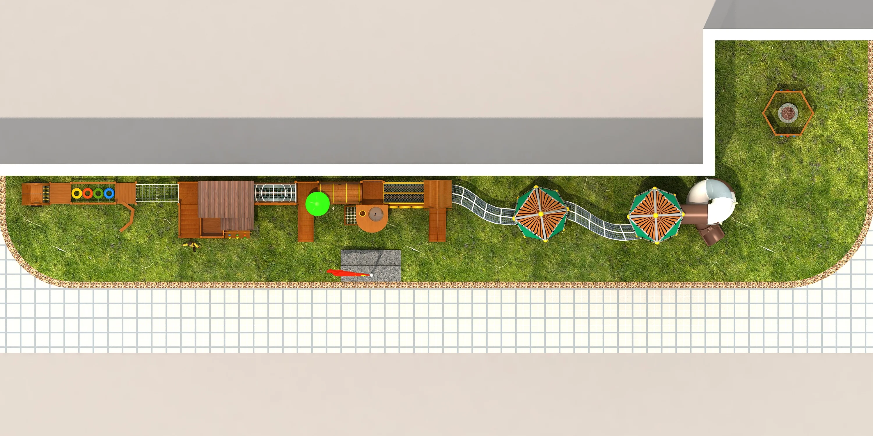 windmill adventure outdoor playground large multi functional, Natural Wood, Sustainable, Biophilic Design by HonPlay - material and finish details