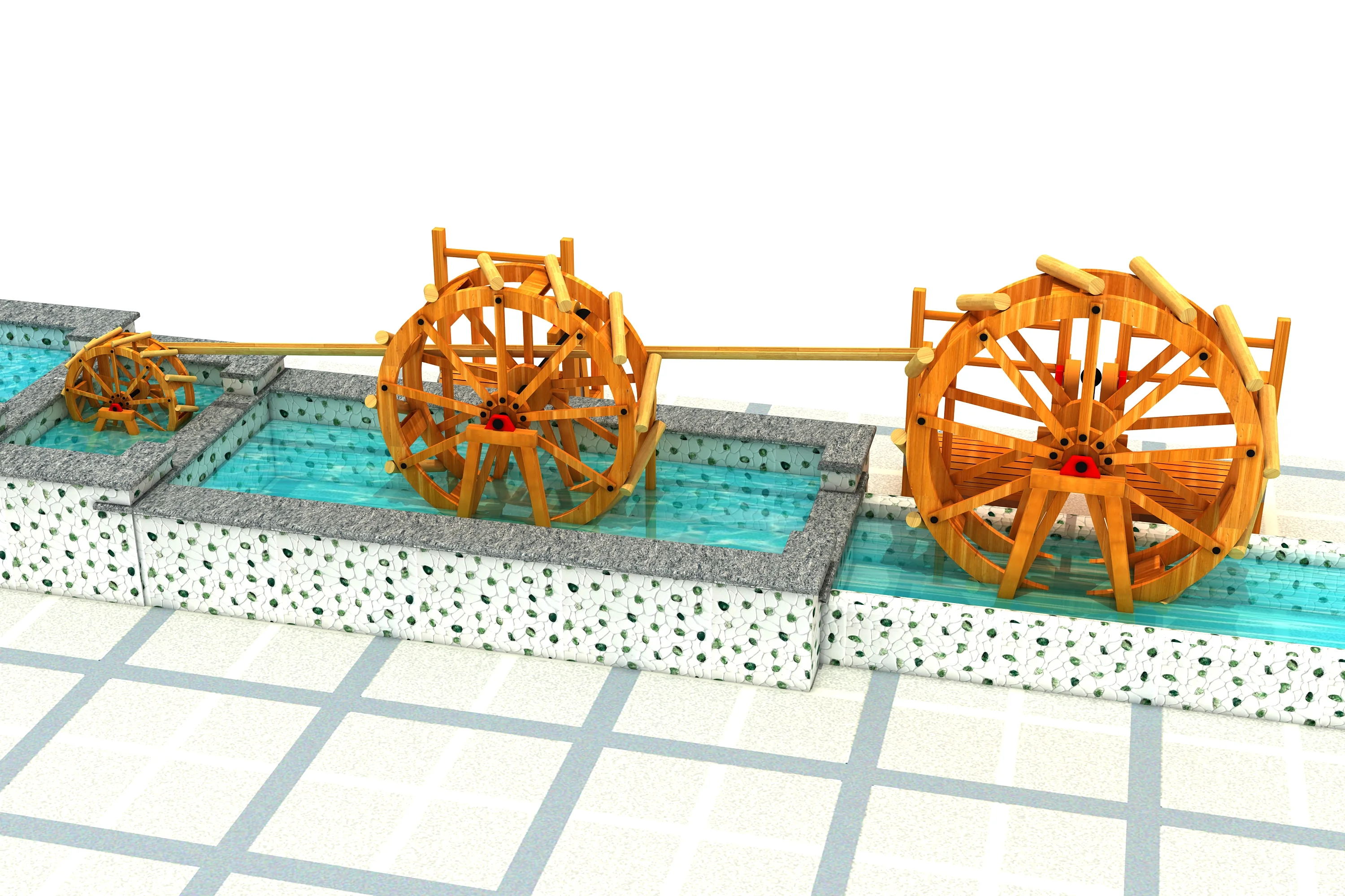 Interactive Wooden Water Wheel System - Educational Outdoor Water Play Equipment for Germany Kindergarten - Playground equipment by HonPlay