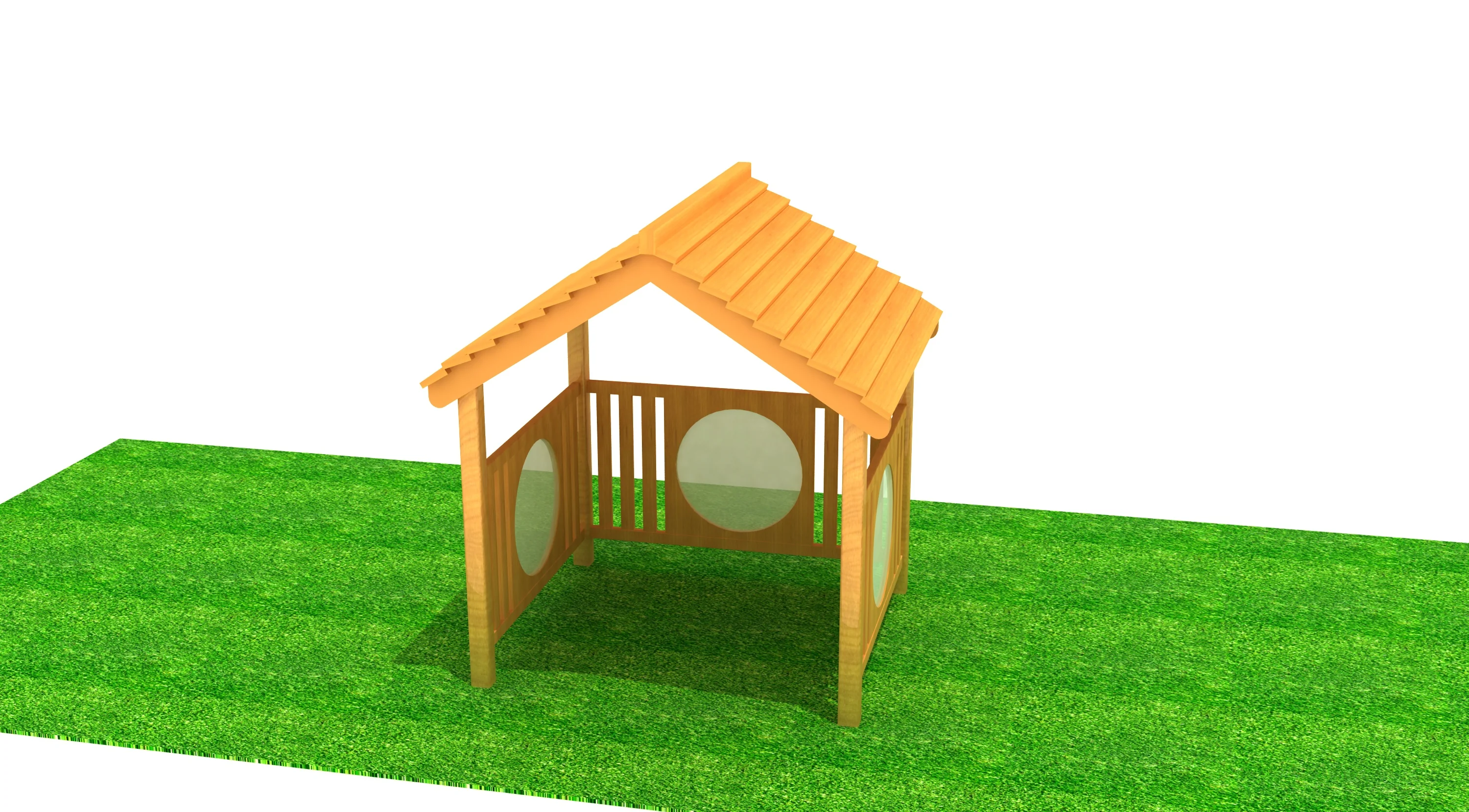 classic wooden playground slide durable outdoor, Natural Wood, Sustainable, Biophilic Design by HonPlay - additional product views