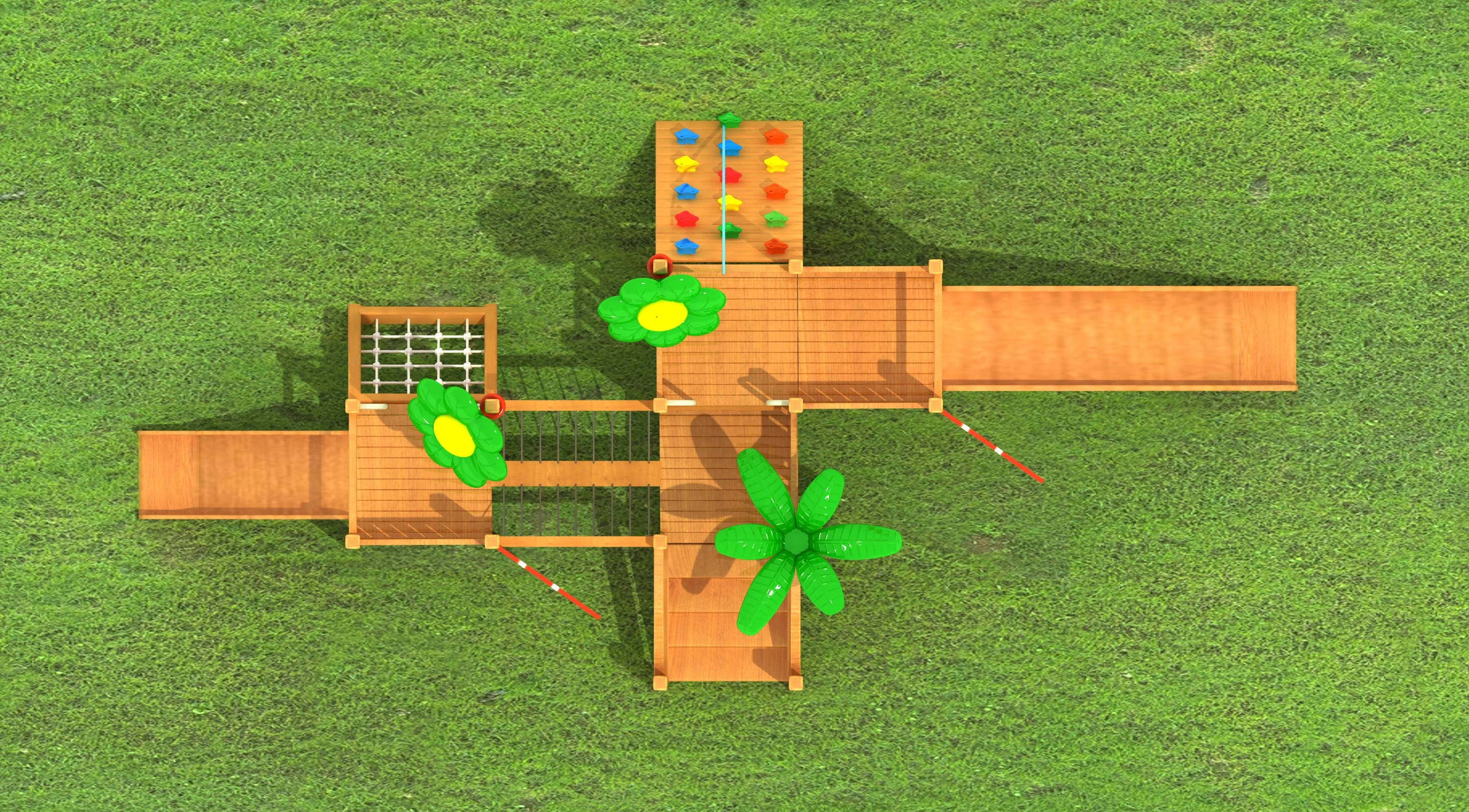 classic wooden playground slide durable outdoor, Natural Wood, Sustainable, Biophilic Design by HonPlay - material and finish details