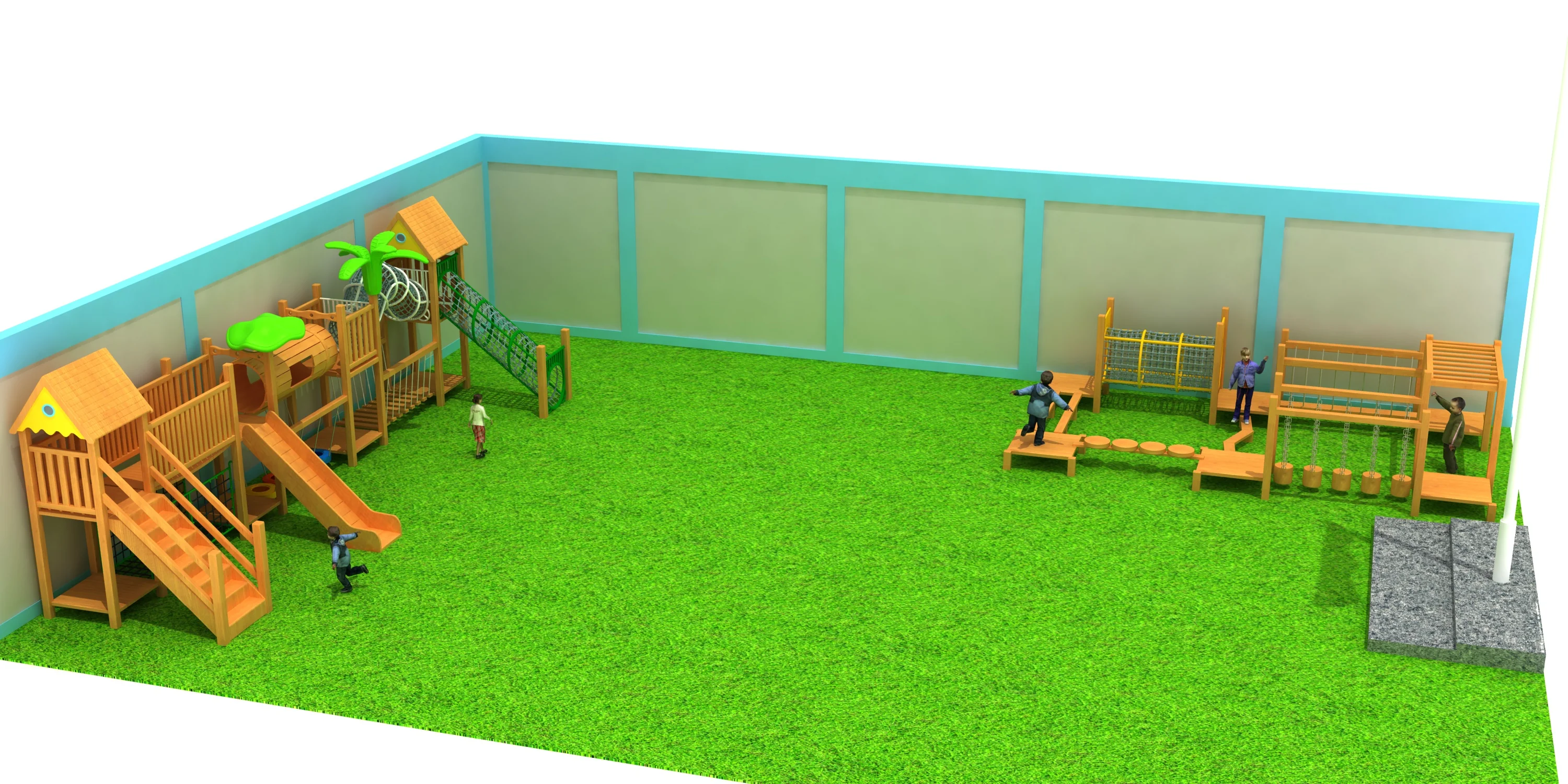 multi functional outdoor climbing wall panel, Natural Wood, Sustainable, Biophilic Design by HonPlay - safety certification and compliance