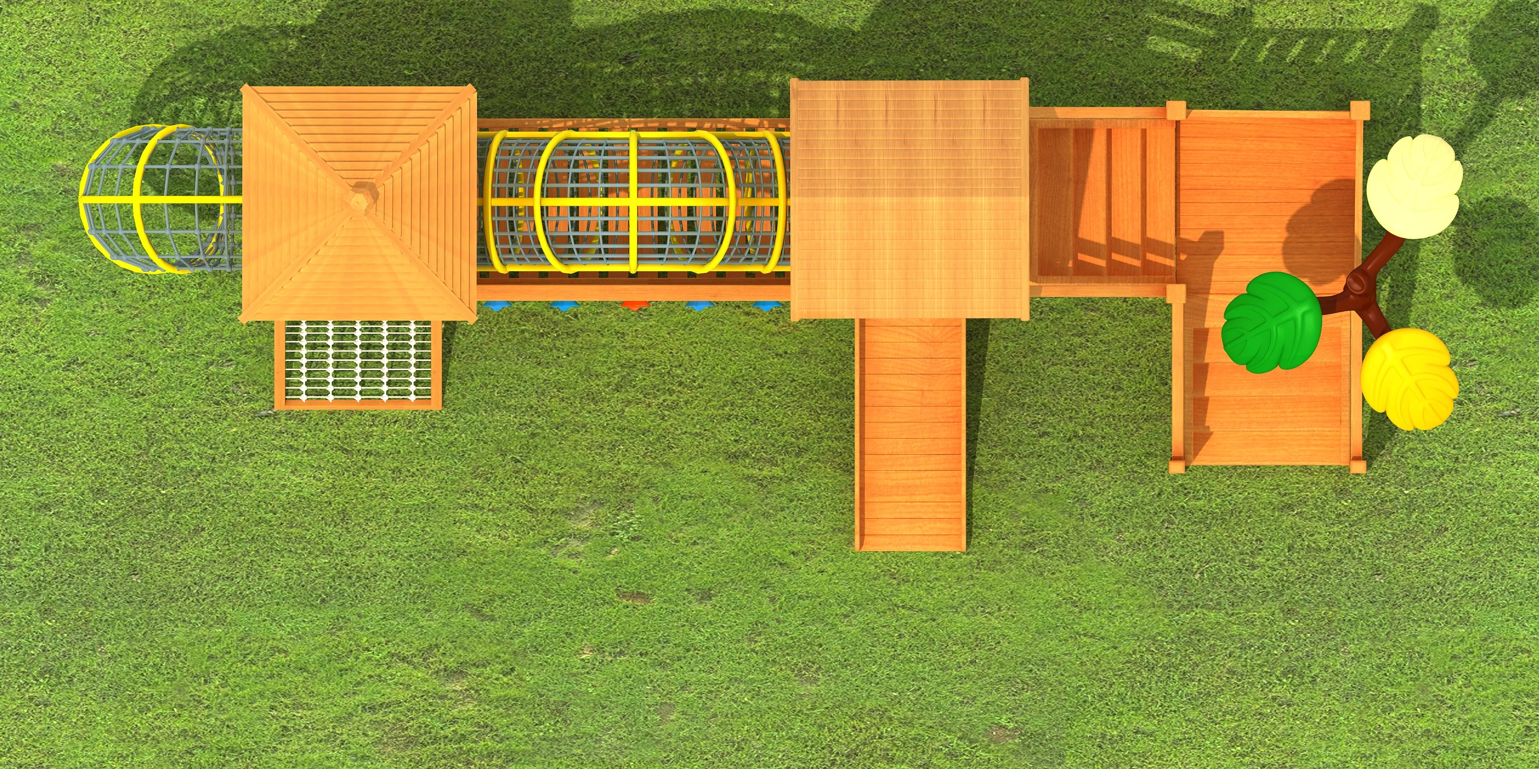 adventure wood series playground eco friendly, Natural Wood, Sustainable, Biophilic Design by HonPlay - material and finish details