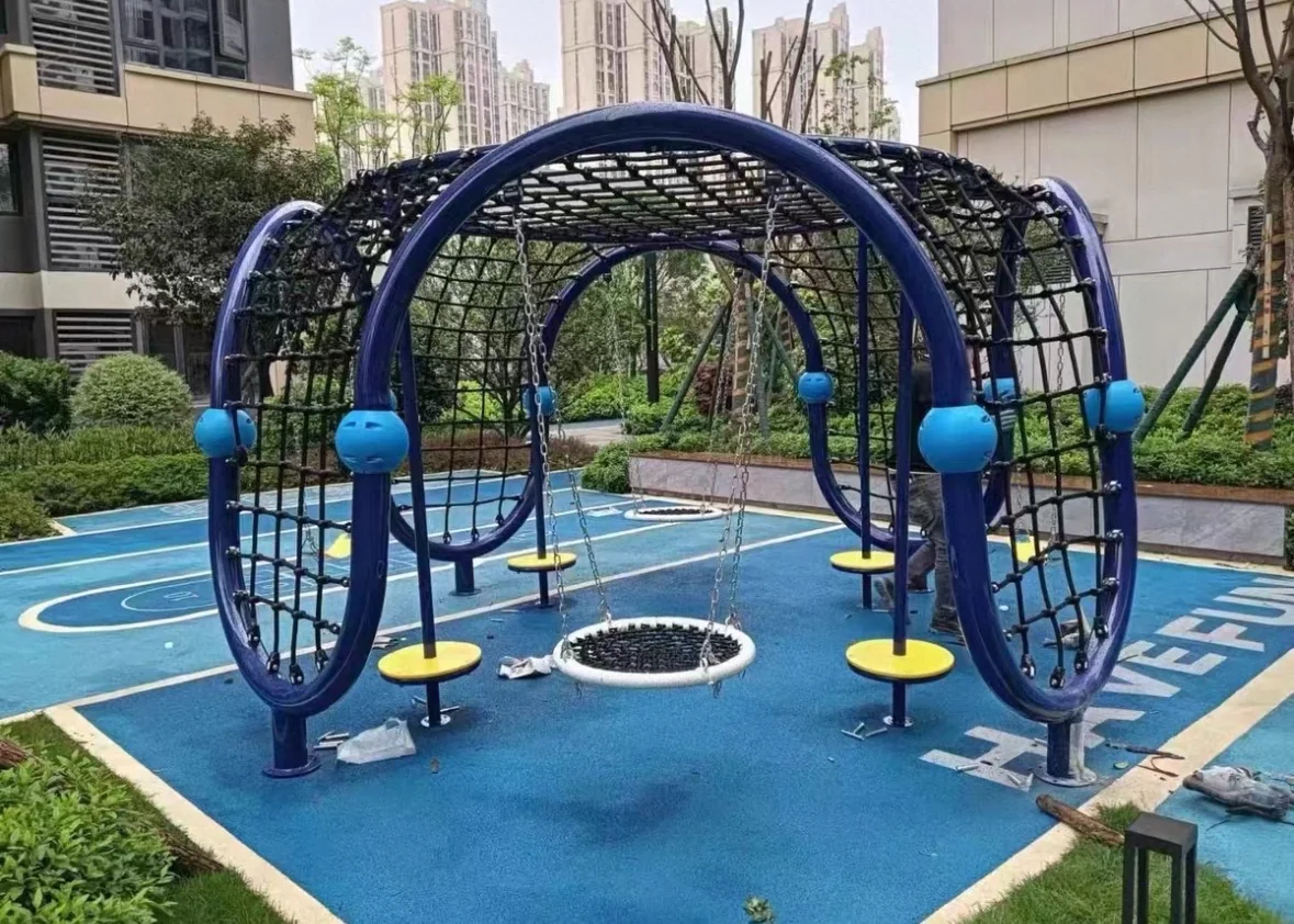 arched rope climbing frame nest swing, High-tensile, Adventure Climbing, Flexible Mesh by HonPlay - full product view