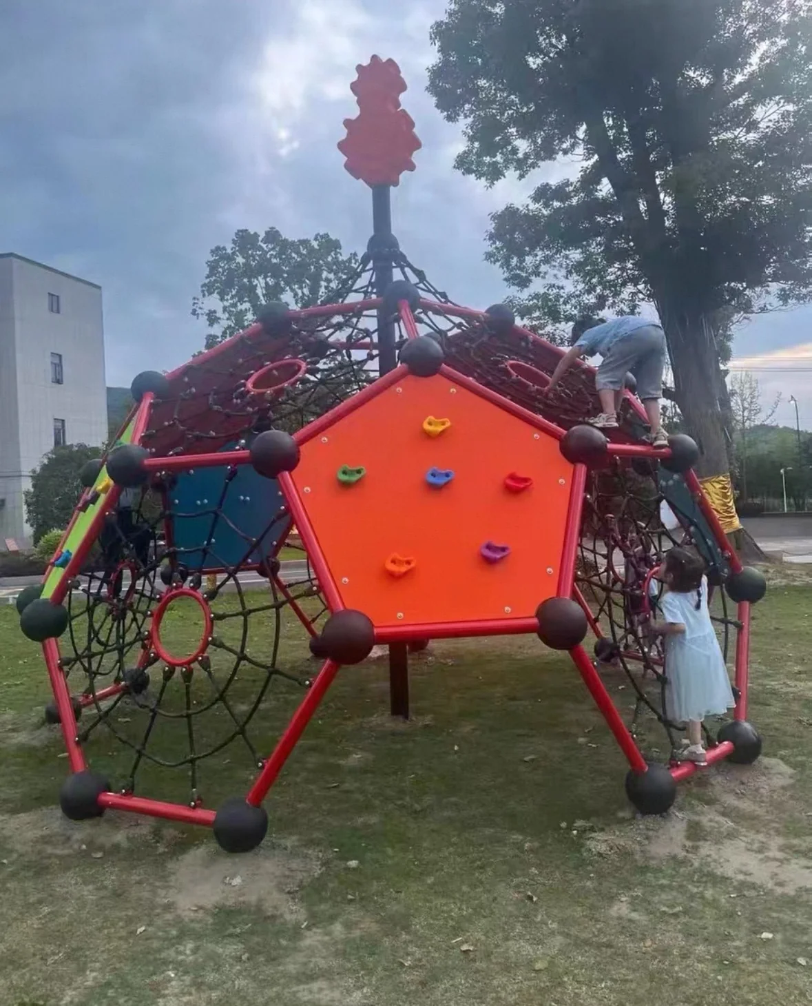 geometric rope climbing dome outdoor playground equipment si, High-tensile, Adventure Climbing, Flexible Mesh by HonPlay - full product view