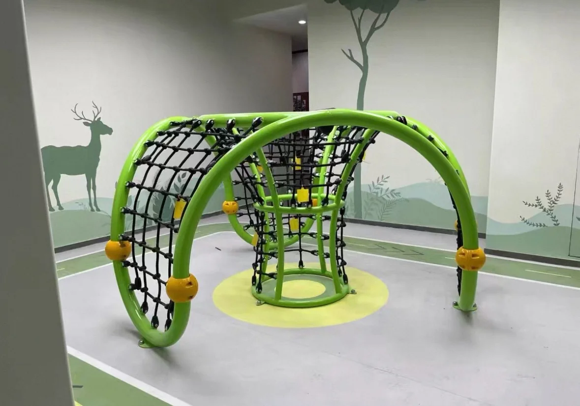 Geometric Rope Climbing Dome - Indoor Adventure Play Equipment for Dubai Mall Play Zone - Playground equipment by HonPlay