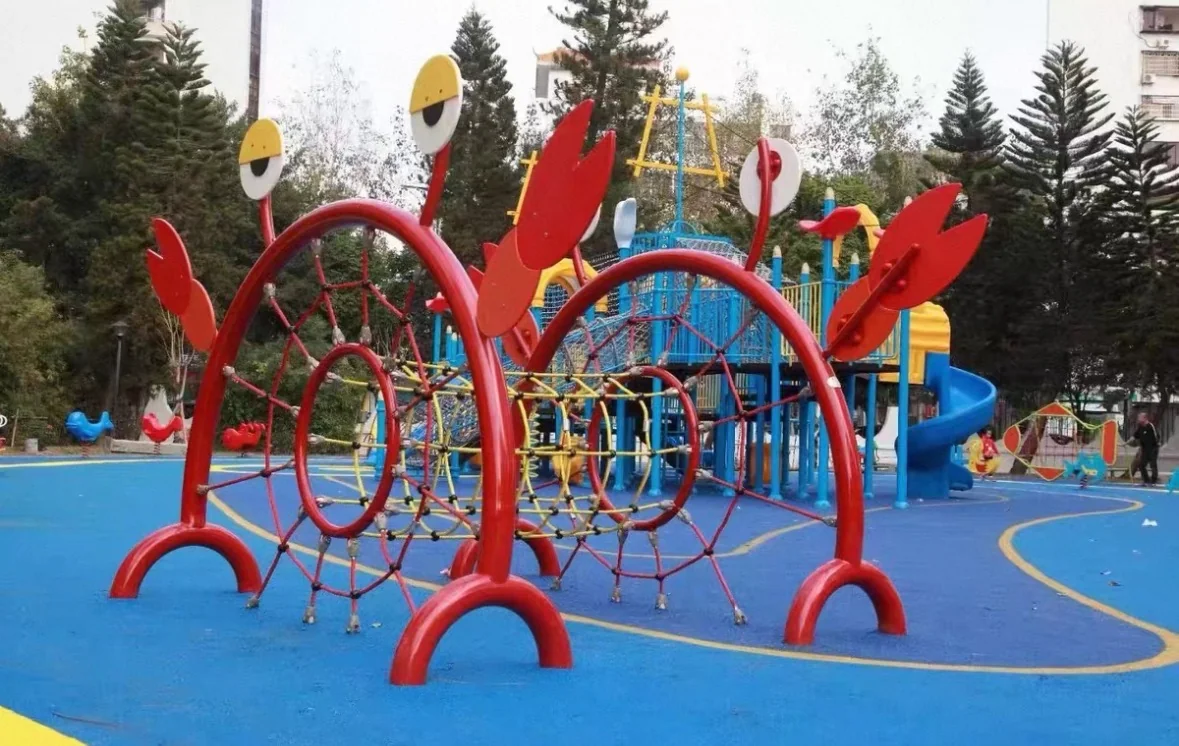 Crab Theme Rope Climbing Frame - Marine Series Outdoor Playground Equipment for Singapore Parks - Playground equipment by HonPlay