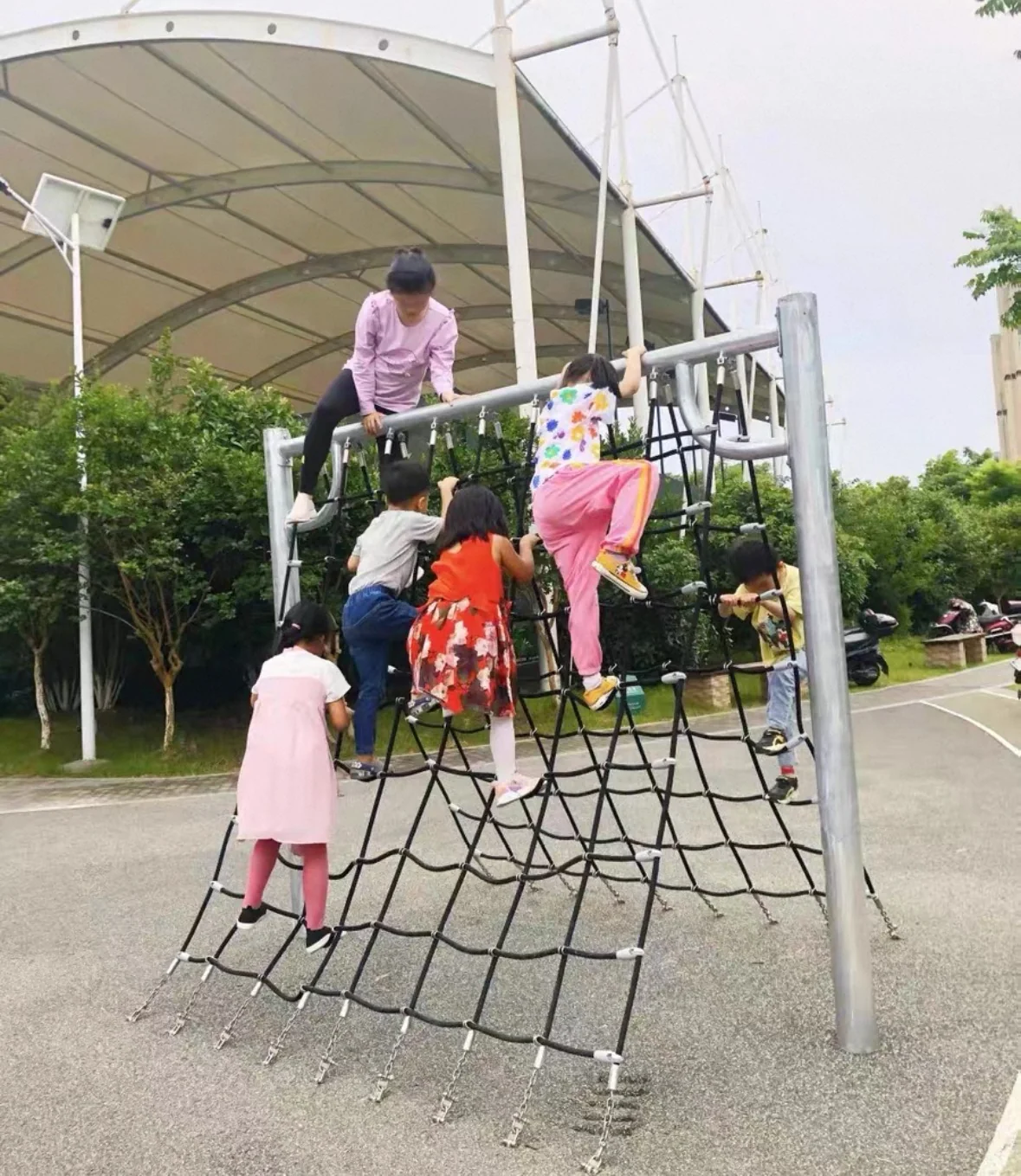 outdoor rope climbing frame durable playground, High-tensile, Adventure Climbing, Flexible Mesh by HonPlay - full product view