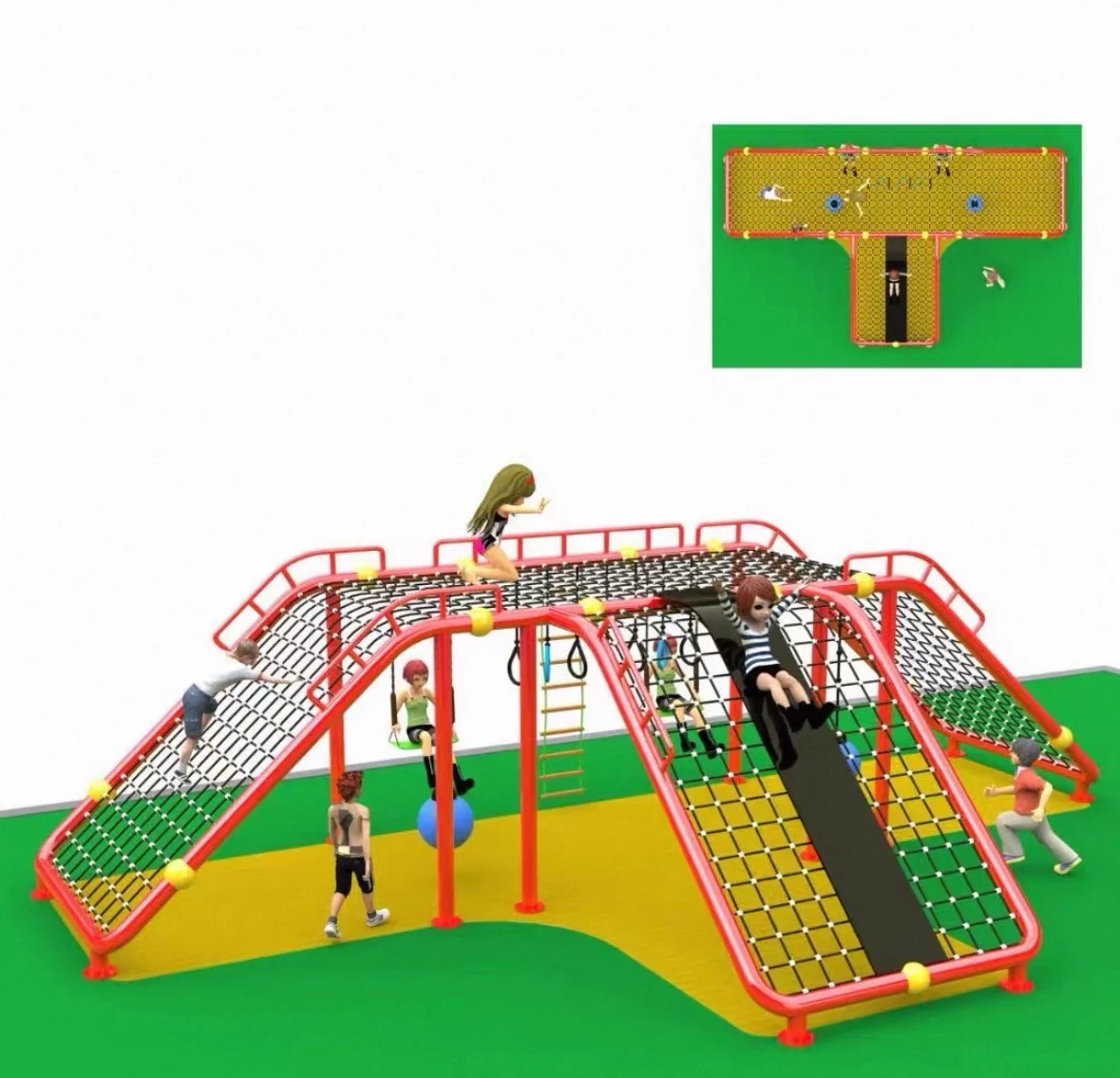 multi functional climbing net playground outdoor, High-tensile, Adventure Climbing, Flexible Mesh by HonPlay - full product view