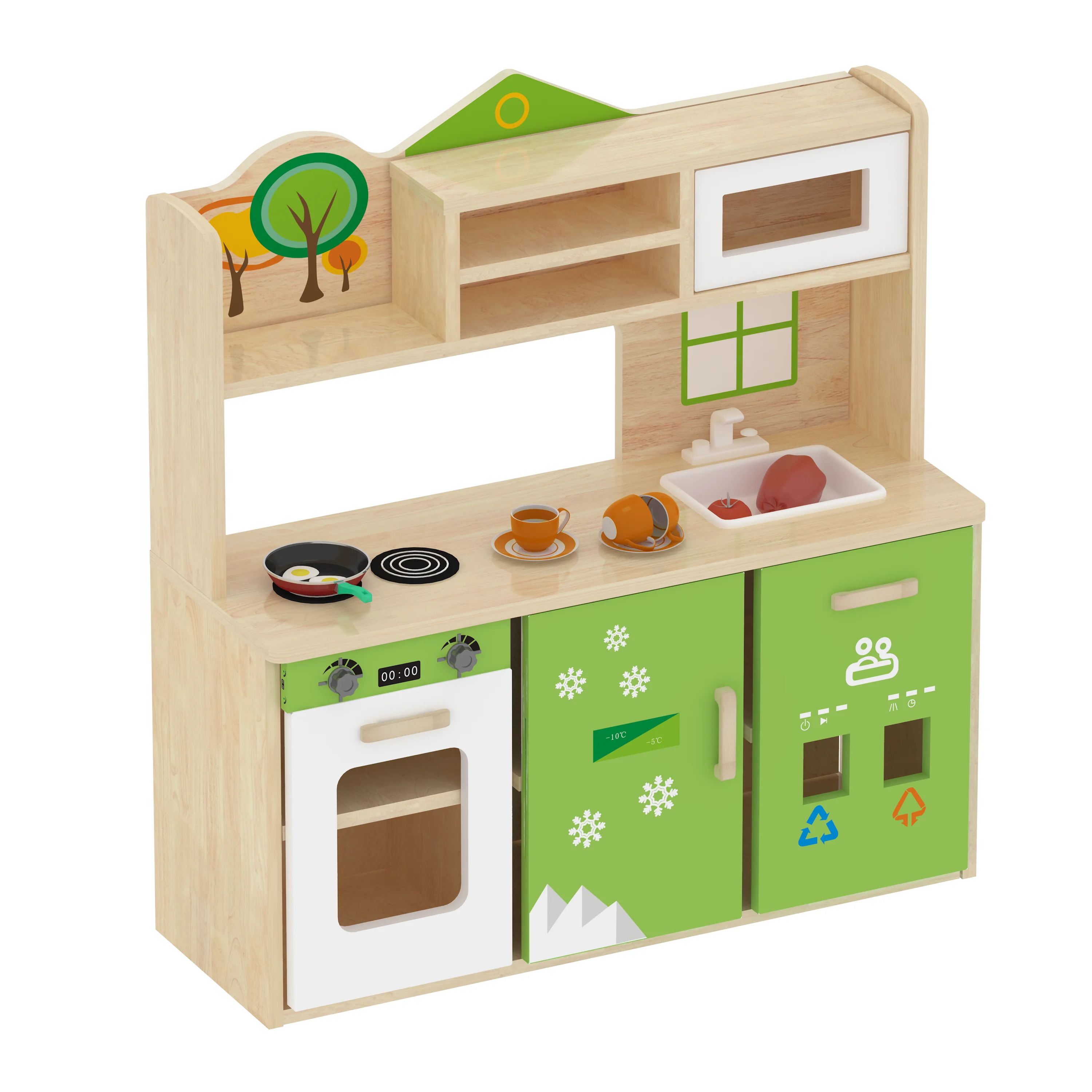 modular wooden play kitchen set educational, Park Benches, Rest Area, Urban Furniture by HonPlay - material and finish details