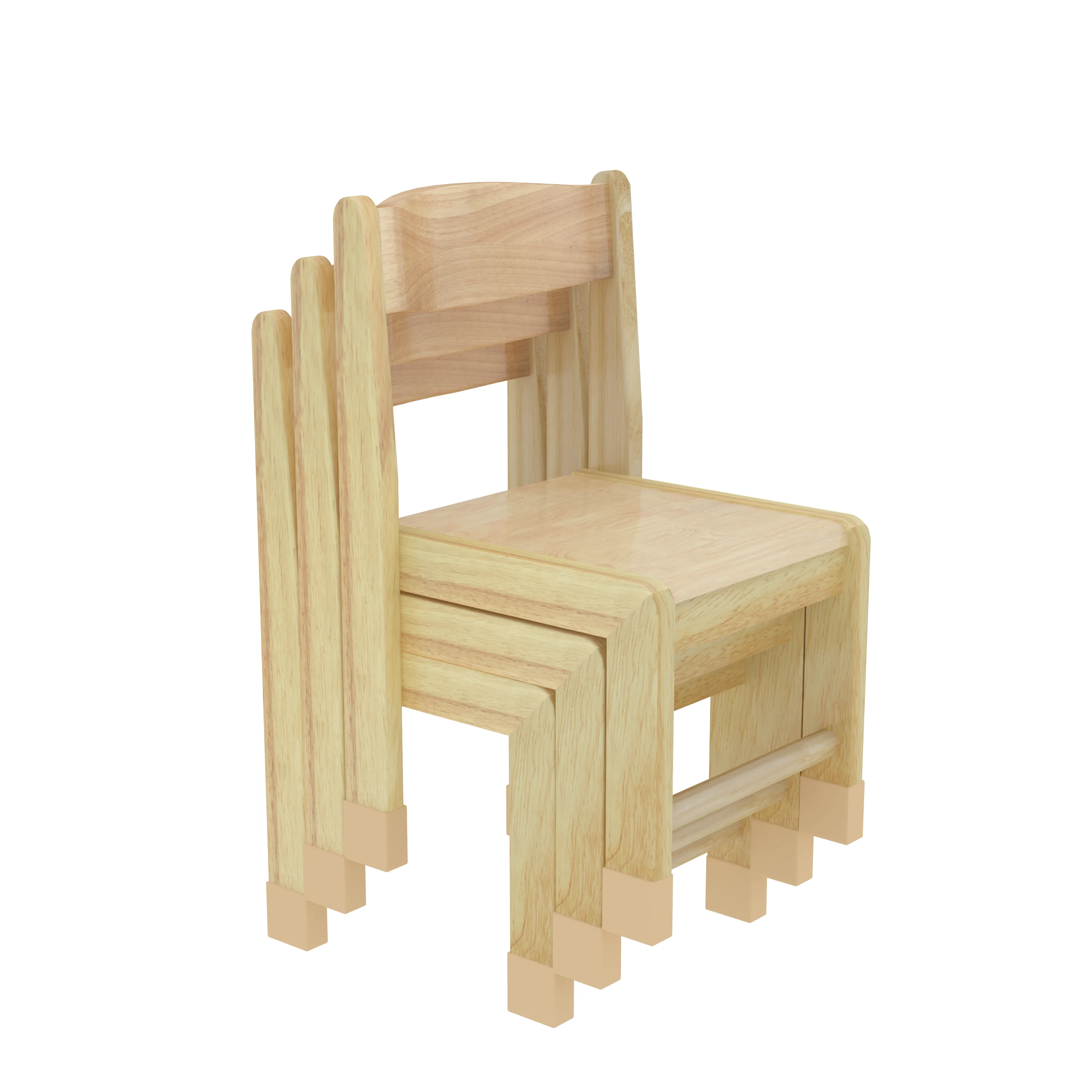 Stackable Wooden Children's Chair - Durable Preschool Furniture for Prague Kindergarten Market - Playground equipment by HonPlay