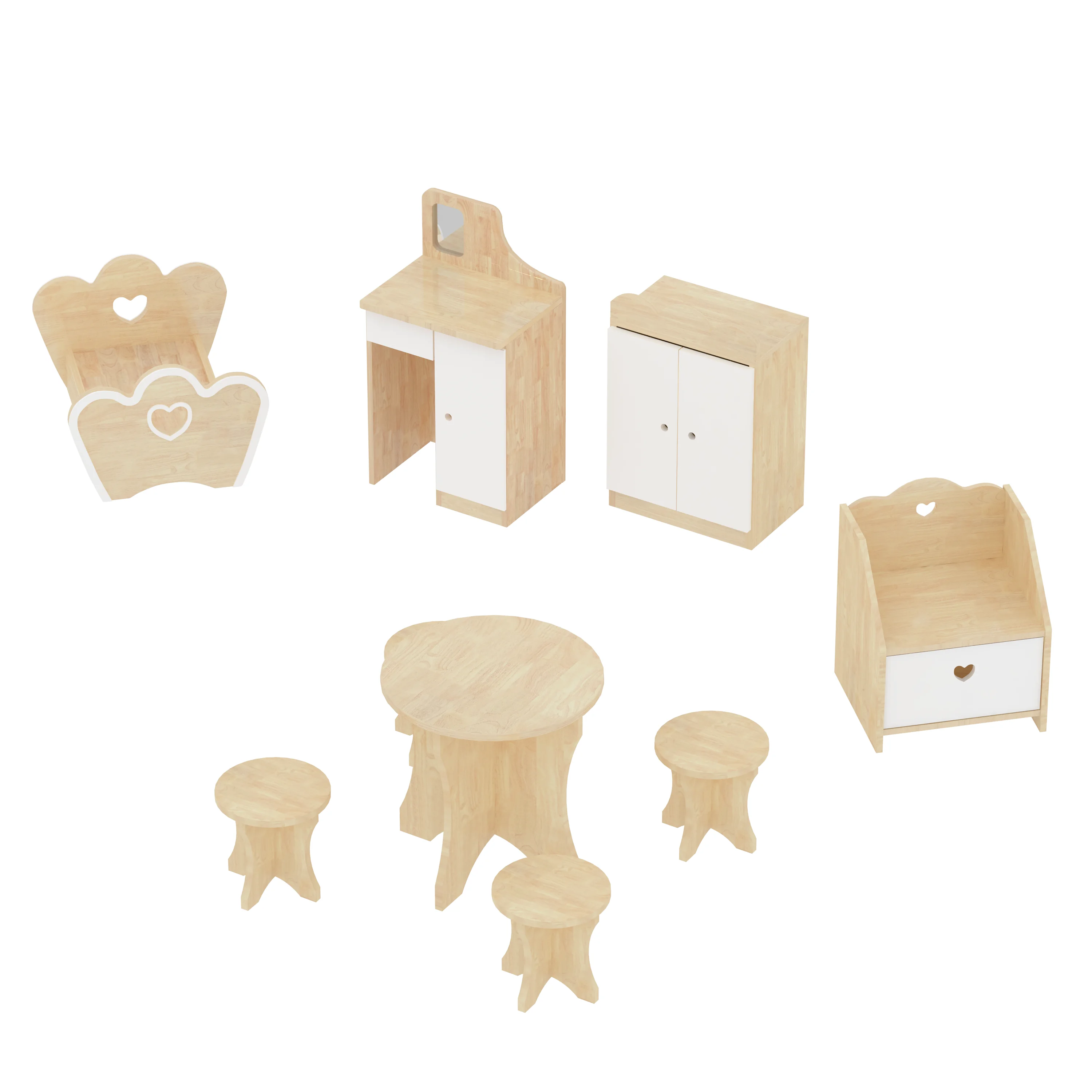 Wooden Role-Play Furniture Set - Premium Montessori Playroom Equipment for London Daycare - Playground equipment by HonPlay