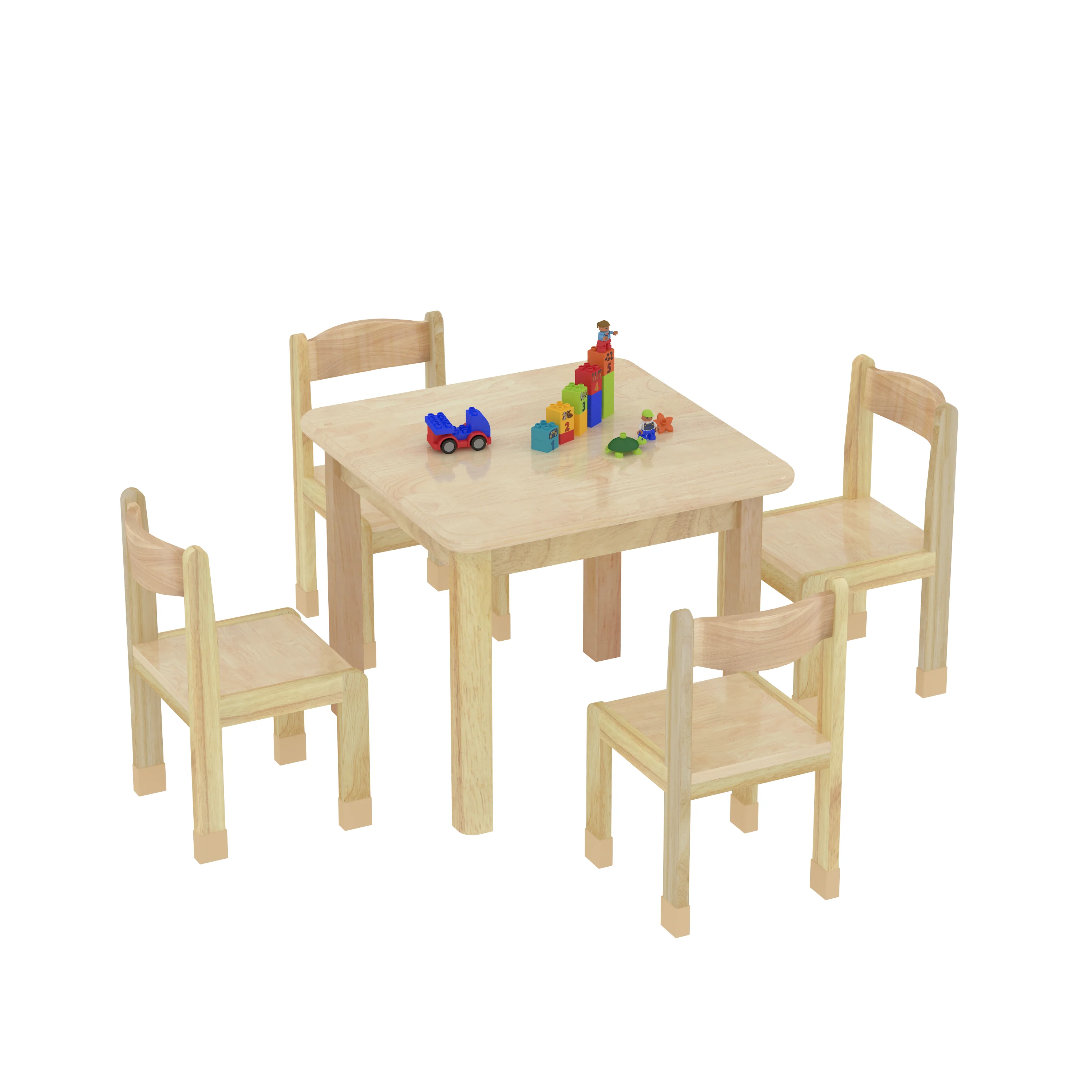 Solid Wood Children's Table and Chair Set - Preschool Furniture for Kindergarten and Daycare Centers - Playground equipment by HonPlay