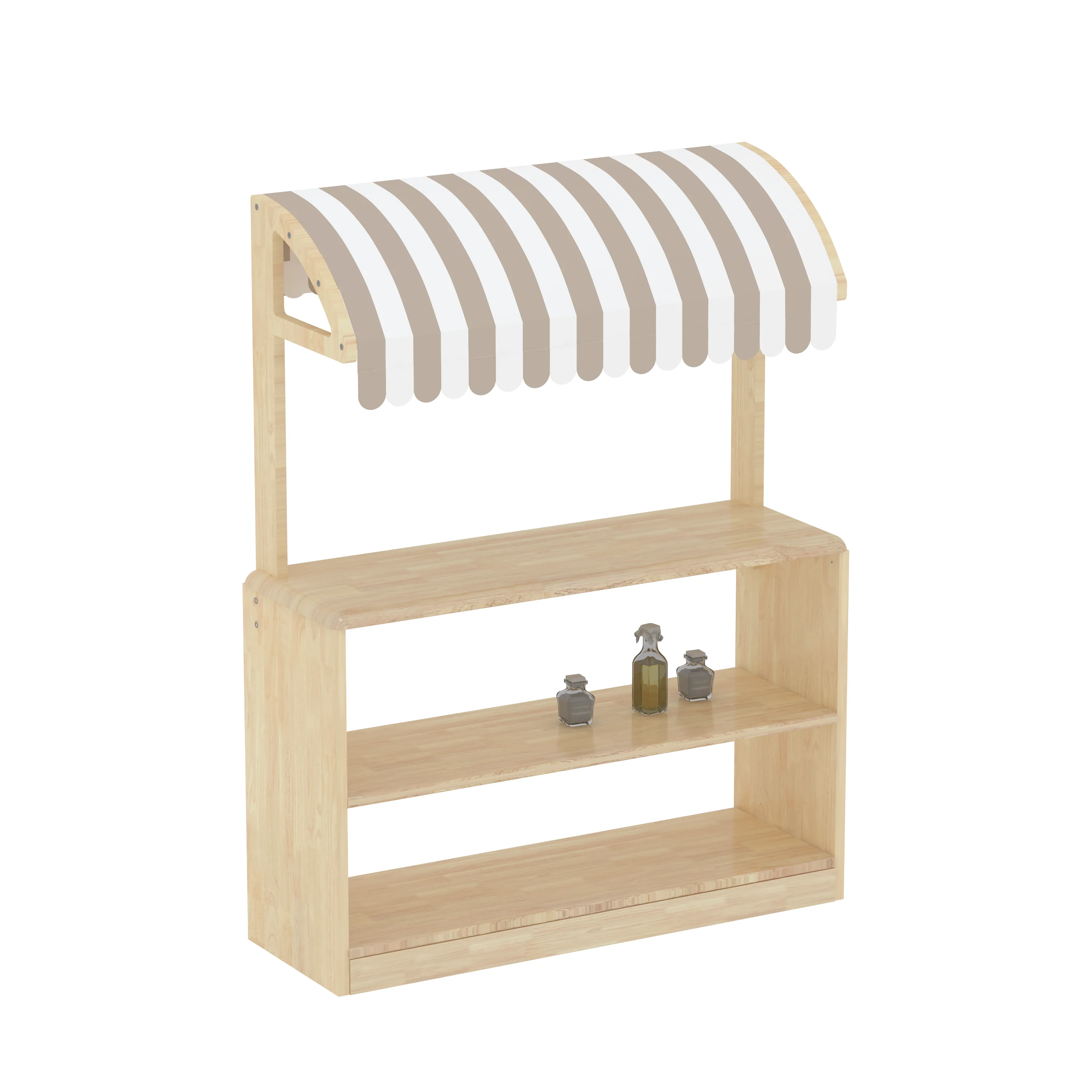 wooden kids market stall educational role, Park Benches, Rest Area, Urban Furniture by HonPlay - material and finish details