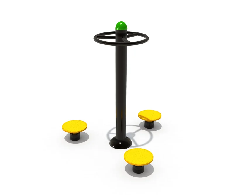 triple waist twister outdoor fitness equipment, Outdoor Gym, Exercise, Community Fitness by HonPlay - full product view