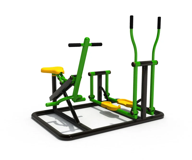 outdoor dual fitness station multi functional, Outdoor Gym, Exercise, Community Fitness by HonPlay - full product view