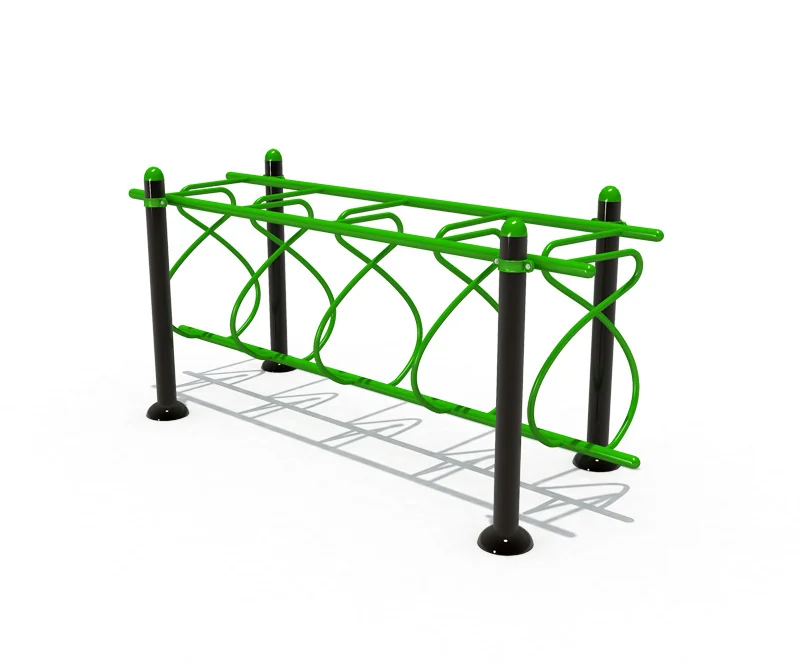 infinity loop bike rack durable outdoor, Outdoor Gym, Exercise, Community Fitness by HonPlay - full product view