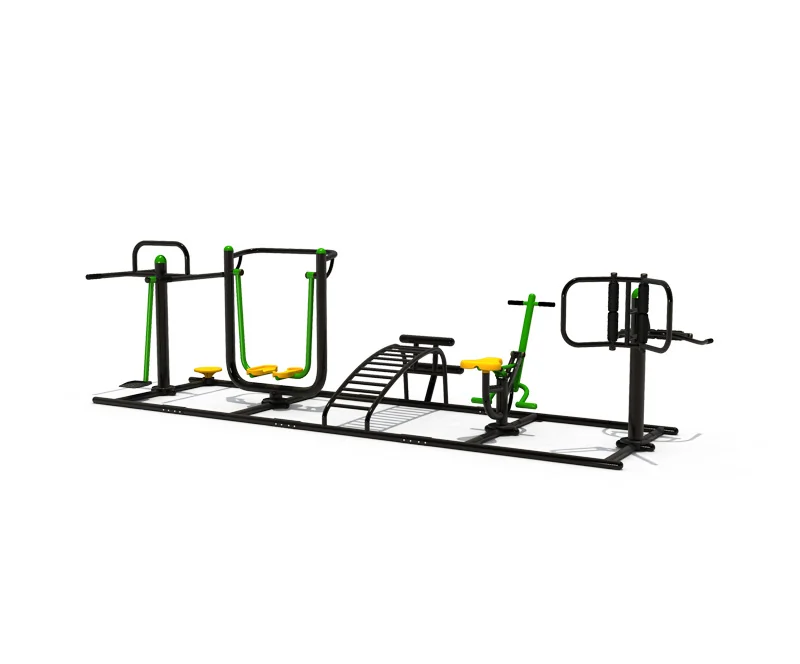 multi station outdoor fitness set durable, Outdoor Gym, Exercise, Community Fitness by HonPlay - full product view