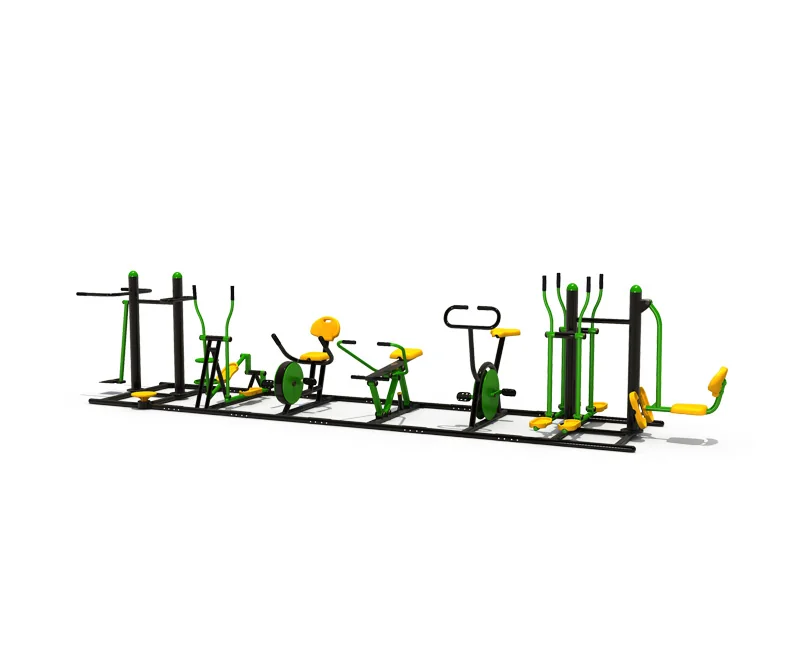 multi station outdoor fitness equipment commercial, Outdoor Gym, Exercise, Community Fitness by HonPlay - full product view