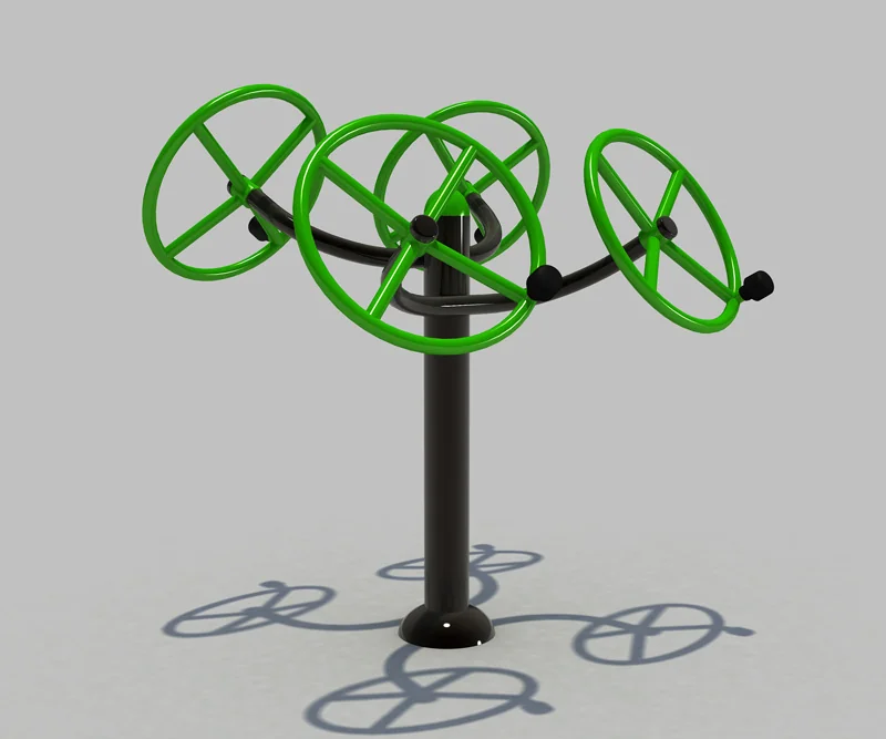 Outdoor Tai Chi Spinners - Shoulder Mobility Exercise Equipment for Dubai Public Parks - Playground equipment by HonPlay