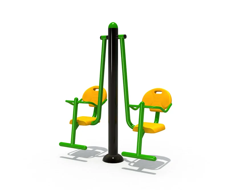 outdoor double seated pull down trainer, Outdoor Gym, Exercise, Community Fitness by HonPlay - full product view