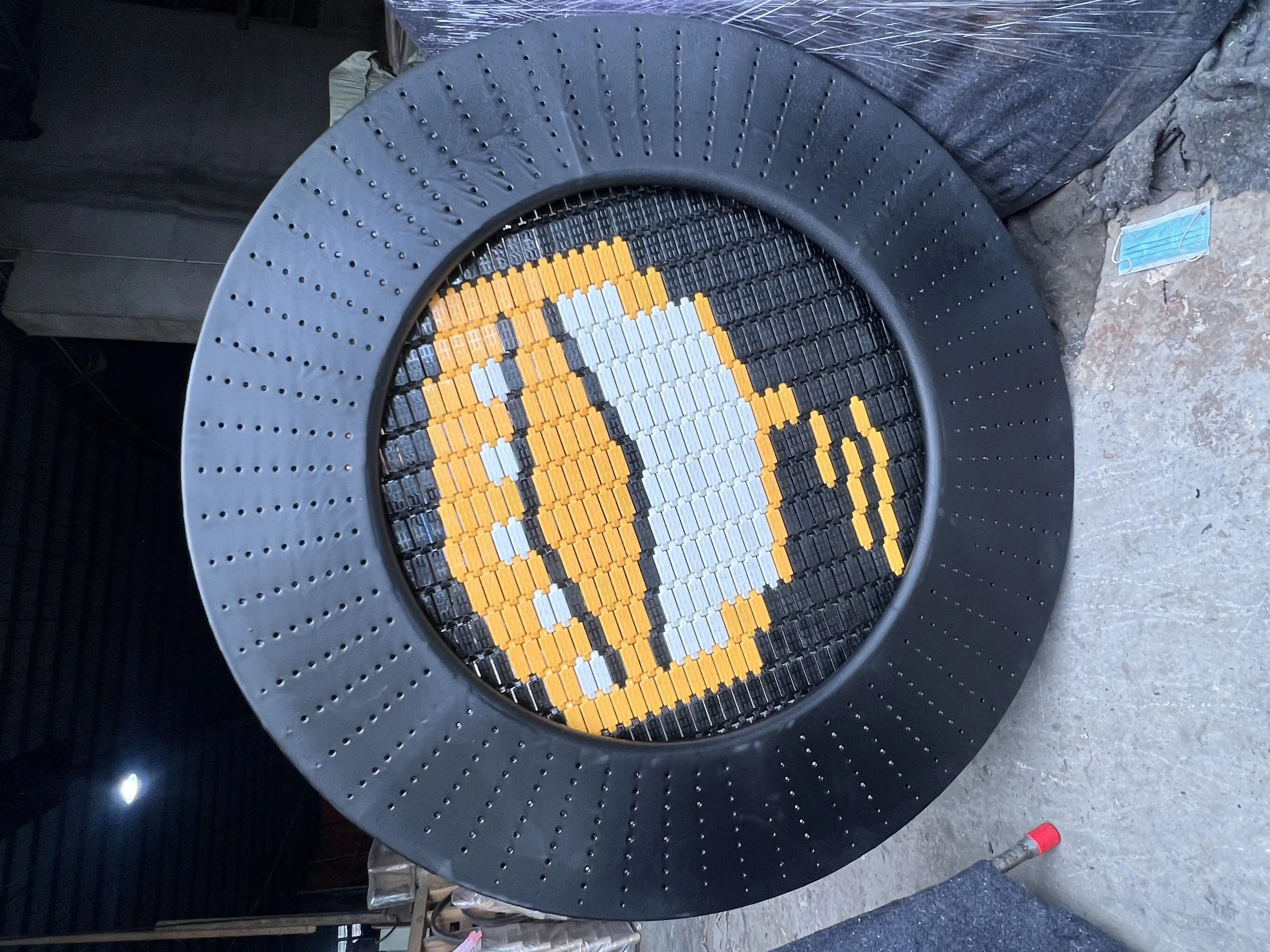 custom pixel art trampoline mat durable by HonPlay - full product view