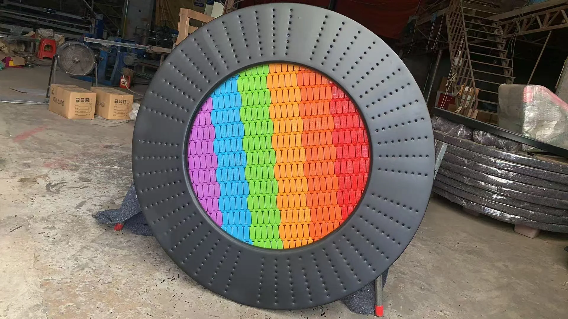 rainbow ground trampoline durable outdoor playground equipme by HonPlay - full product view