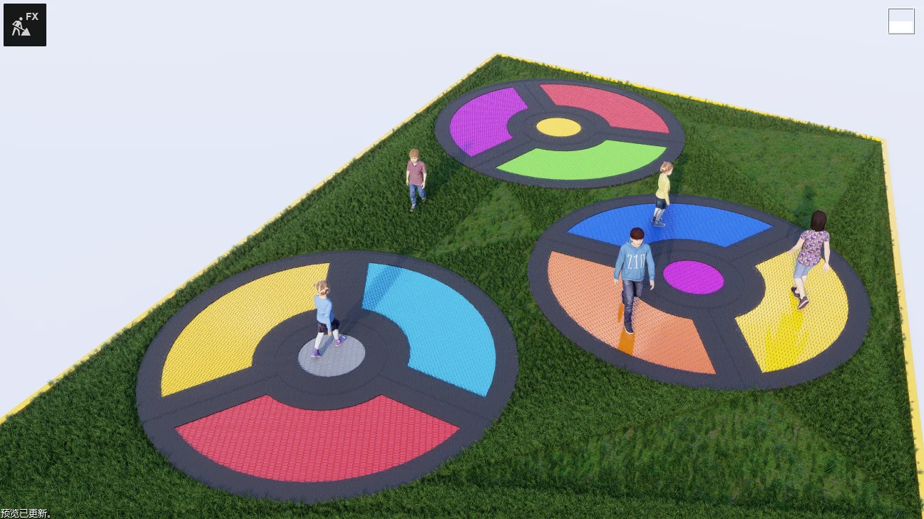 interactive sensory floor pads outdoor playground equipment by HonPlay - full product view