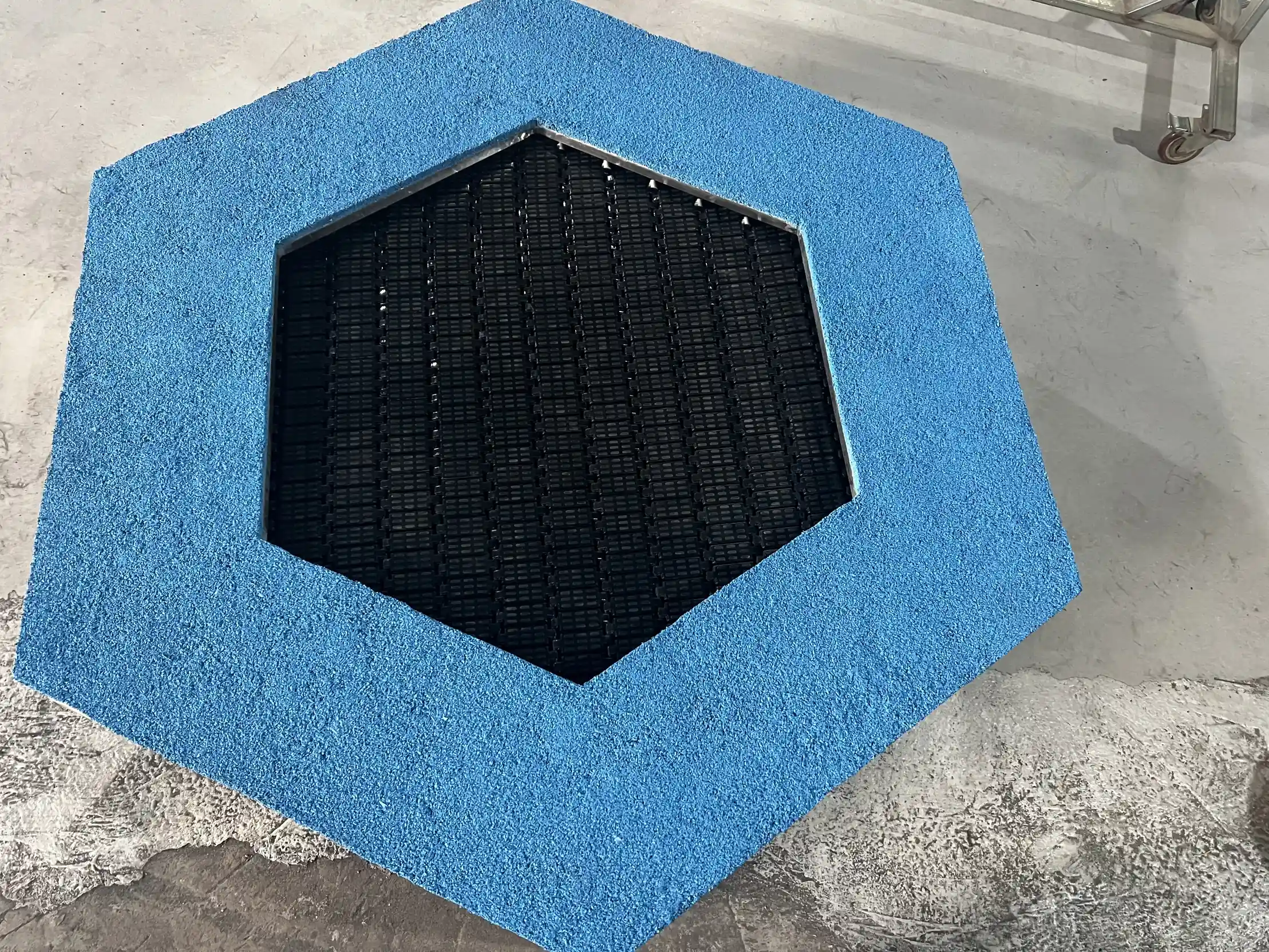 hexagonal ground trampoline outdoor playground equipment war by HonPlay - full product view