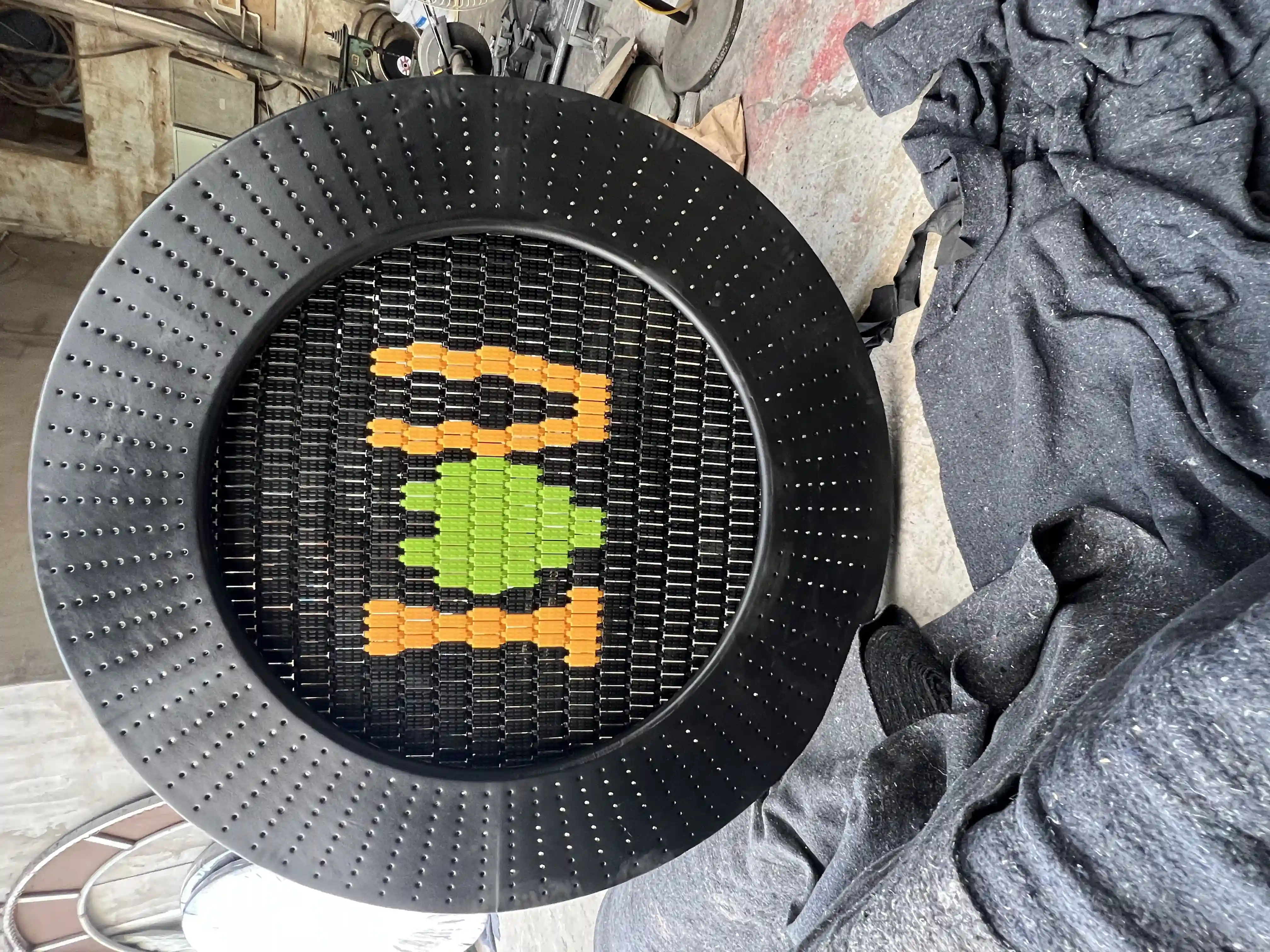 circular ground trampoline mat commercial playground by HonPlay - full product view