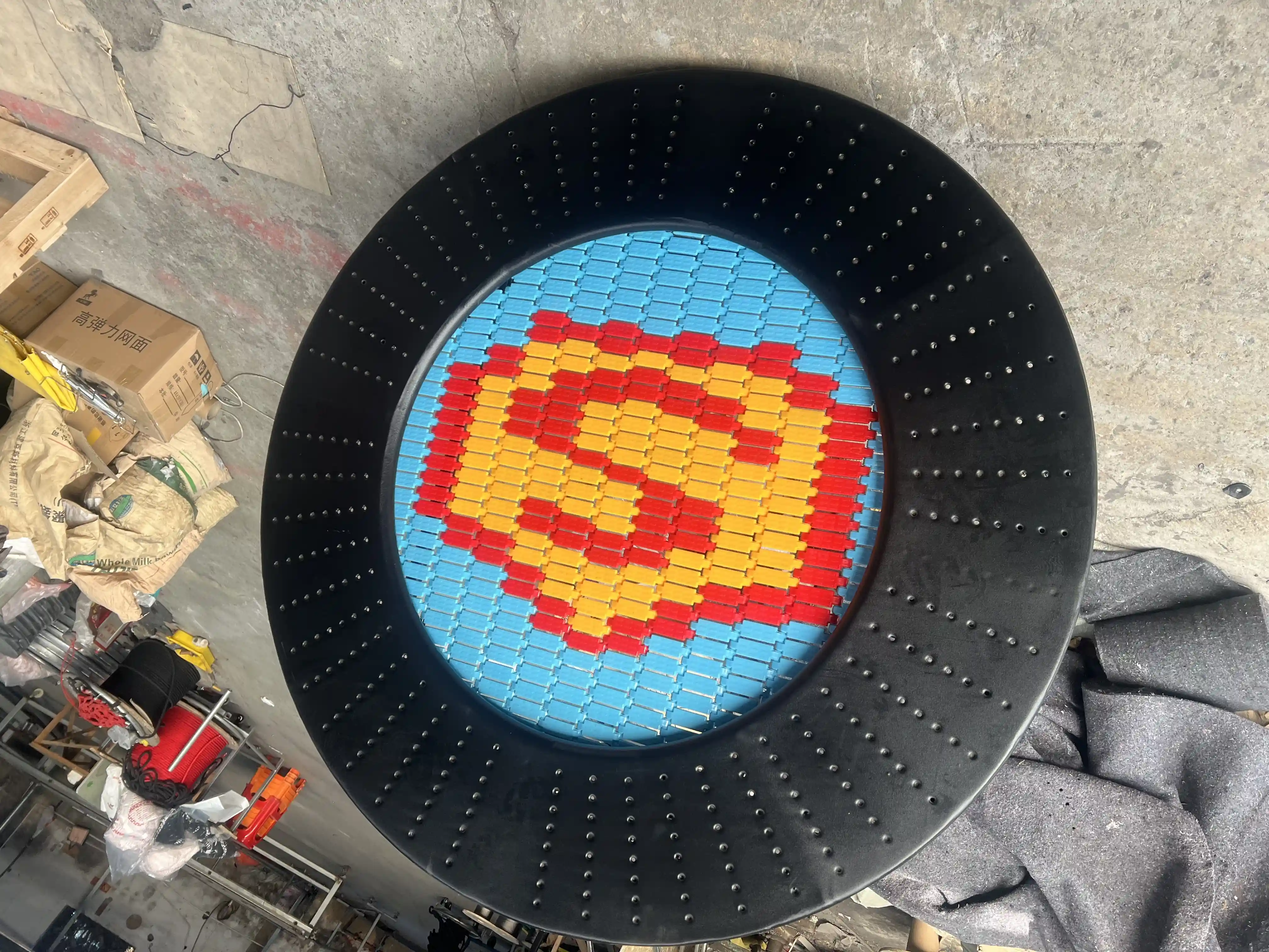 Custom Logo In-ground Trampoline Mat - Durable Outdoor Jumping Equipment for Dubai Theme Parks - Playground equipment by HonPlay