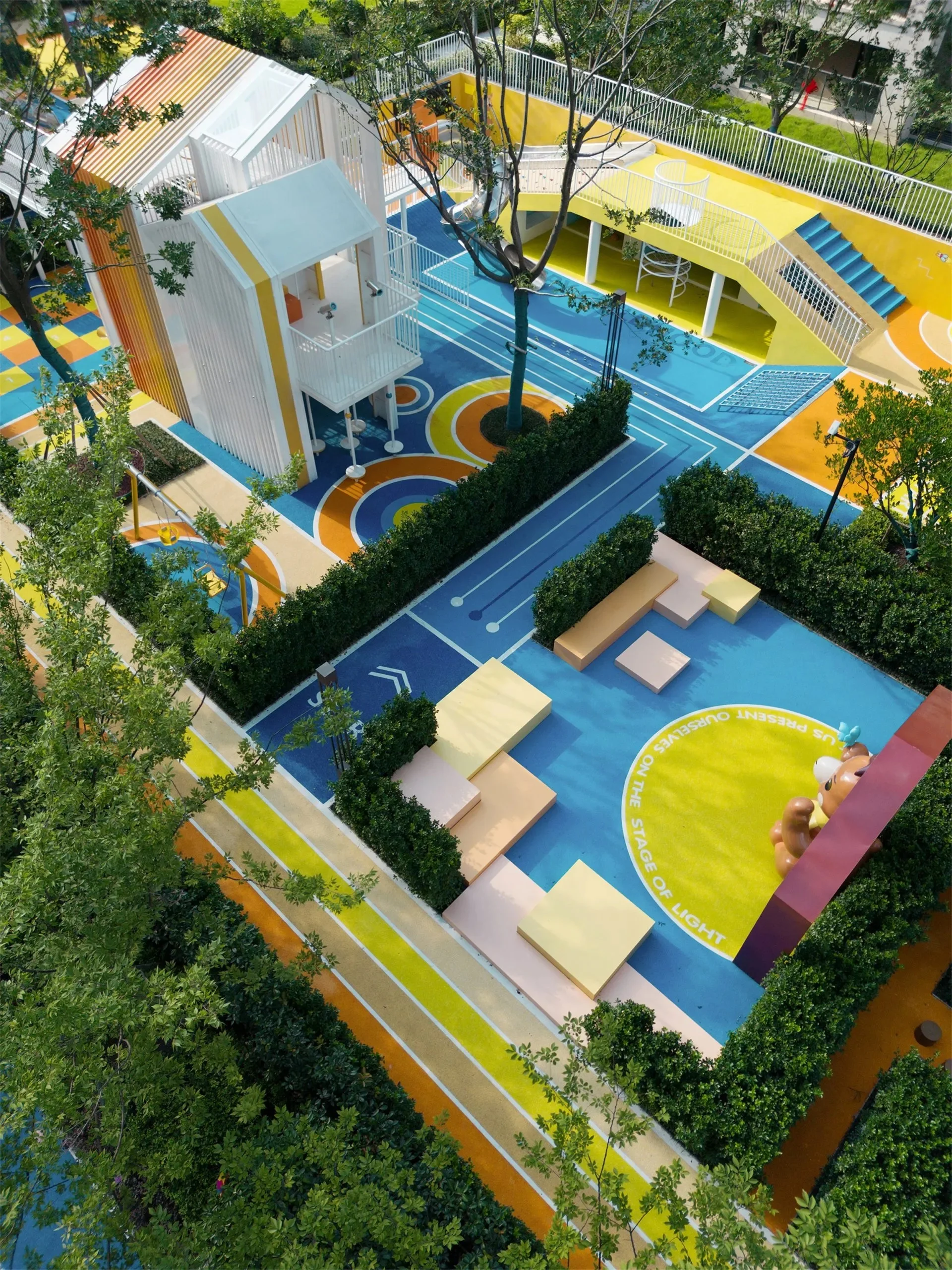 modern multi functional outdoor playground system premium, Iconic, Custom Landmark, Engineering Masterpiece by HonPlay - installation and use case