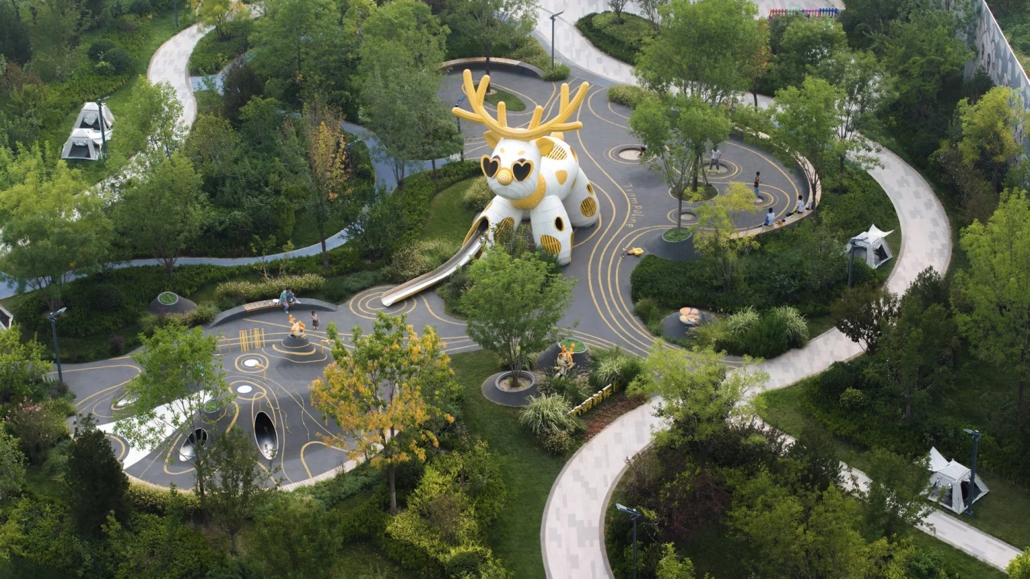 Giant Deer Theme Outdoor Playground - Custom Non-Powered Play Equipment for Dubai Urban Park - Playground equipment by HonPlay