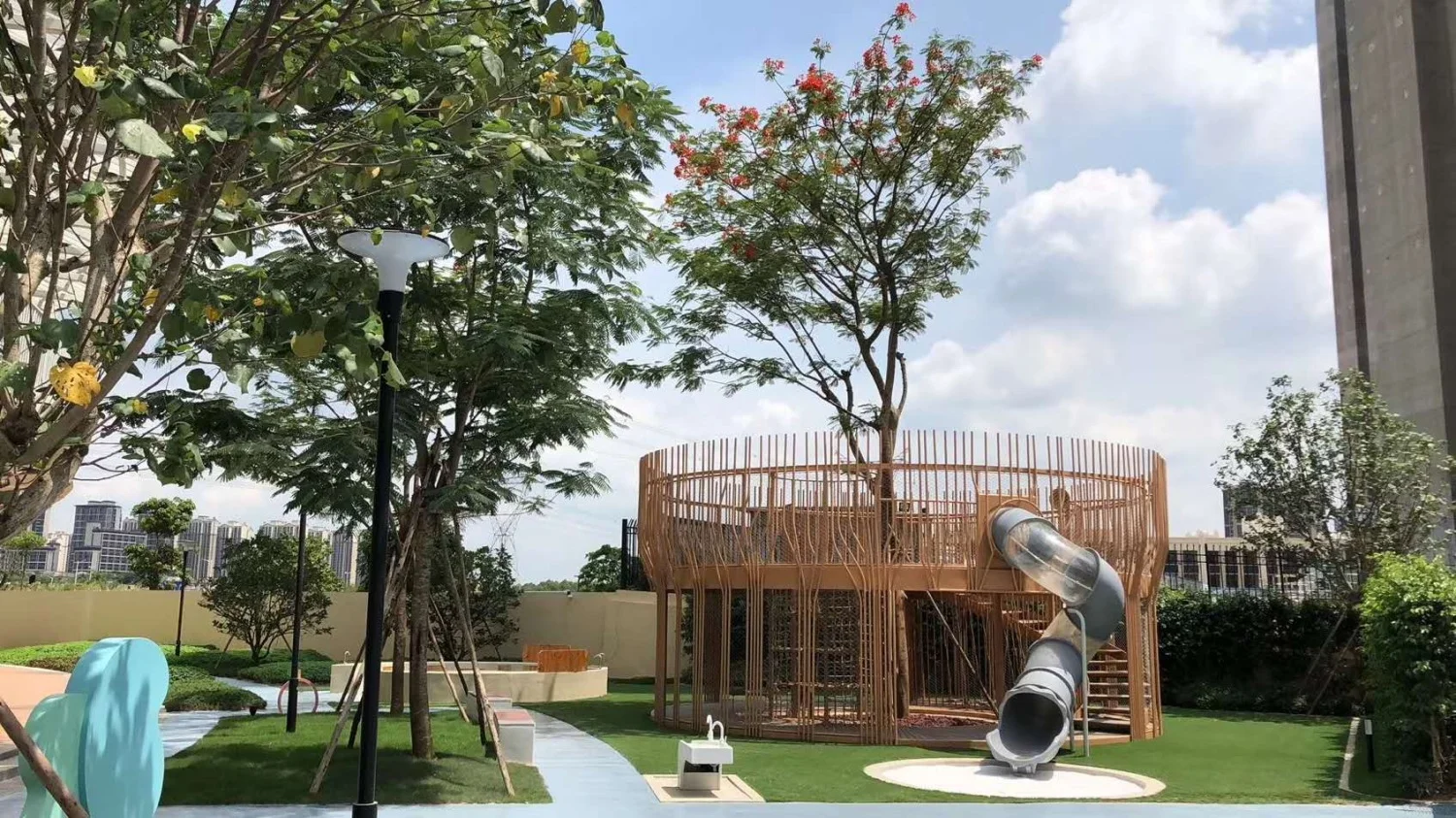 Circular Treehouse Playground Structure - Eco-Friendly Outdoor Play Equipment for Singapore Residential Parks - Playground equipment by HonPlay