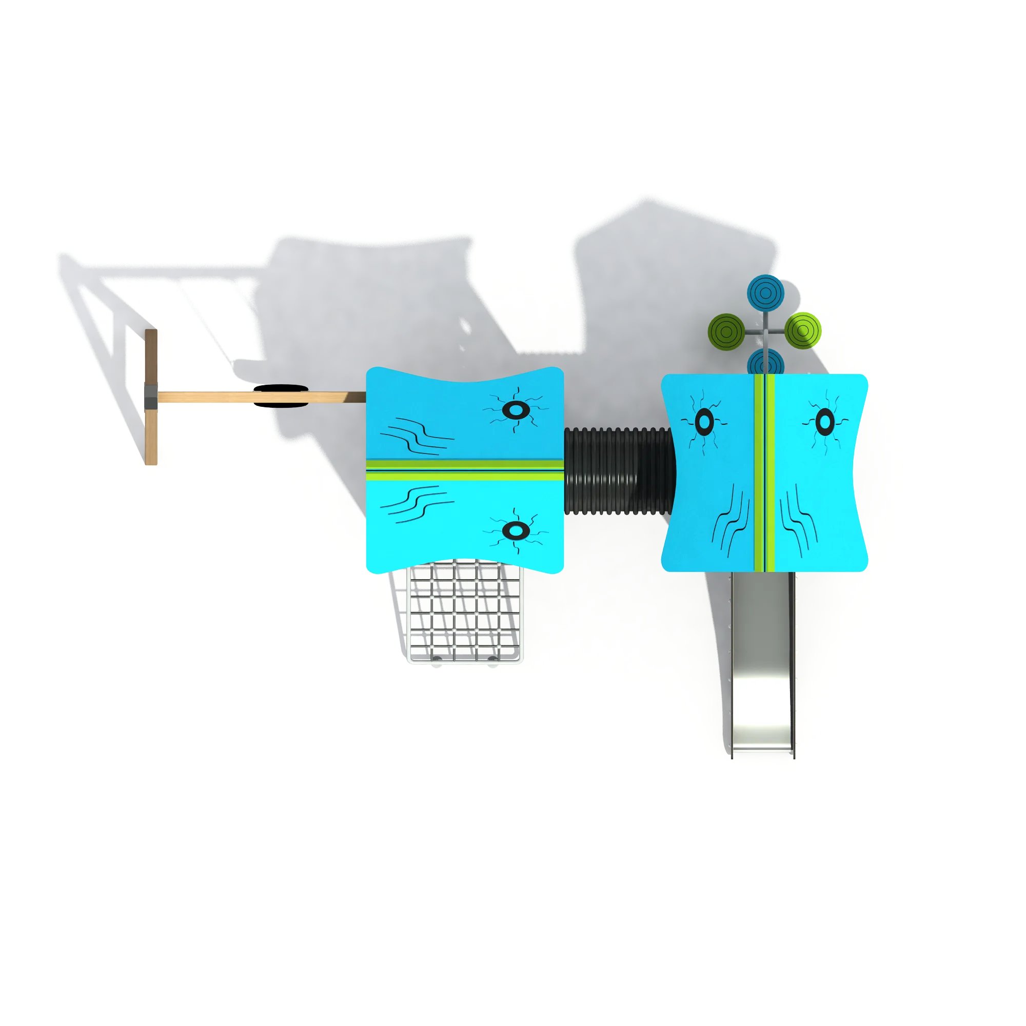 adventure island multi tower playground commercial, Vibrant, Kid-friendly, UV-resistant HPL by HonPlay - material and finish details