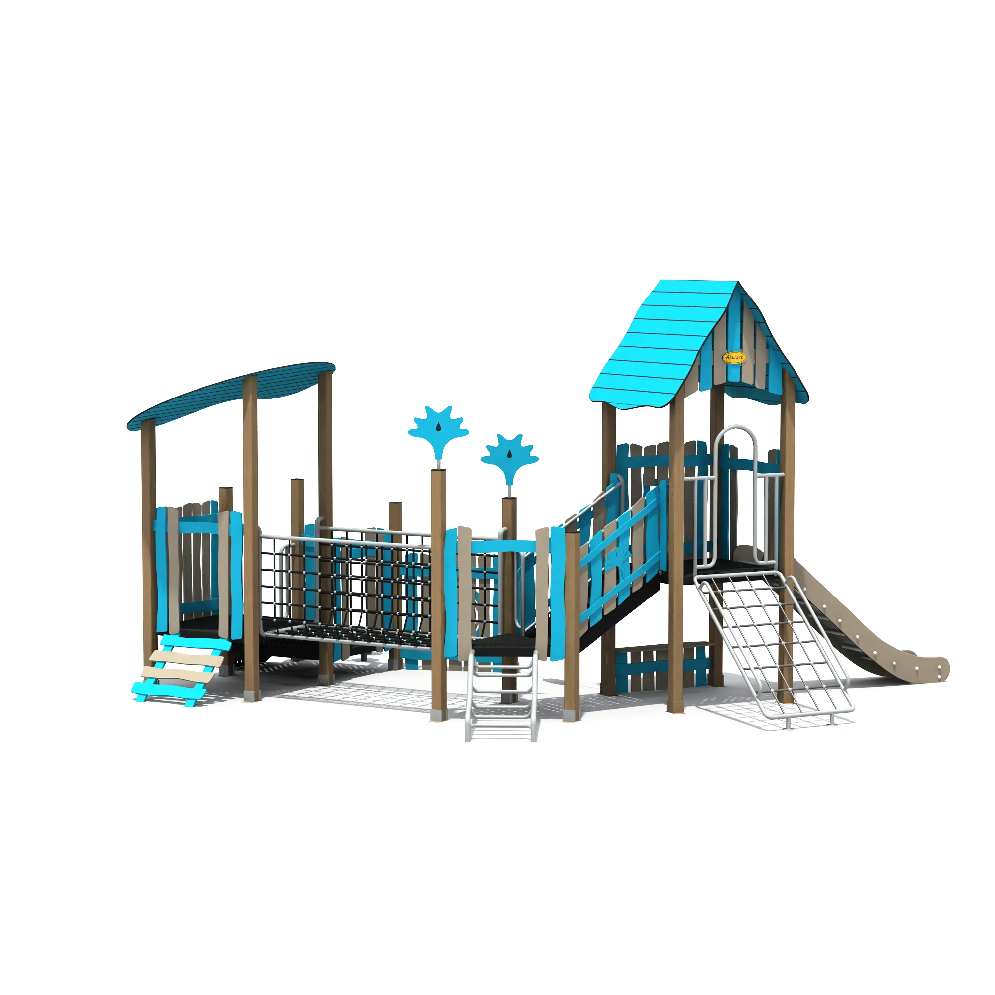 coastal adventure playground set durable outdoor, Vibrant, Kid-friendly, UV-resistant HPL by HonPlay - safety certification and compliance