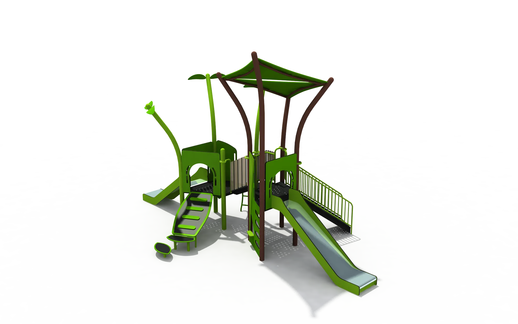 nature inspired forest adventure playground commercial, Vibrant, Kid-friendly, UV-resistant HPL by HonPlay - full product view