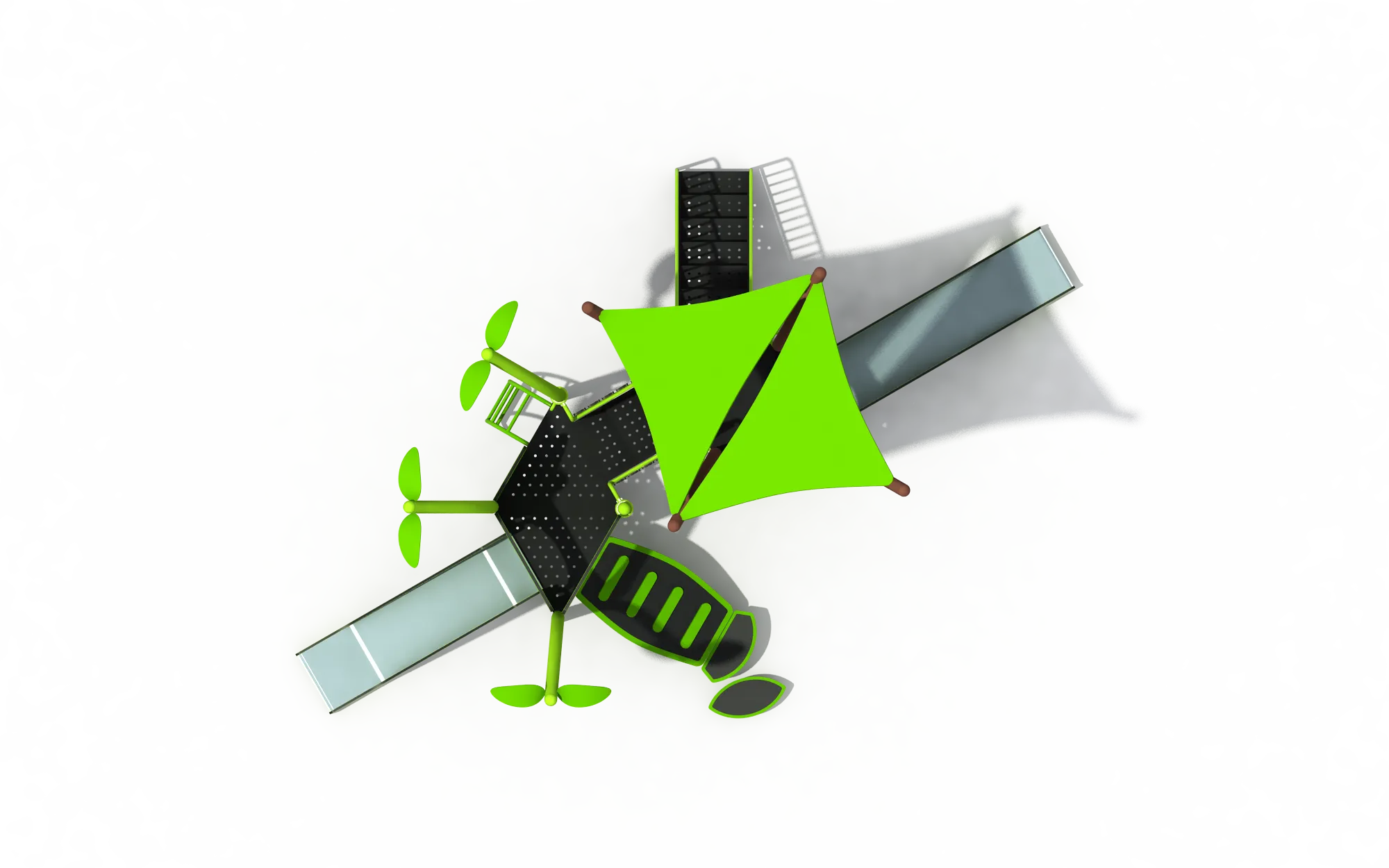 locomotive adventure train playground sensory outdoor, Vibrant, Kid-friendly, UV-resistant HPL by HonPlay - safety certification and compliance