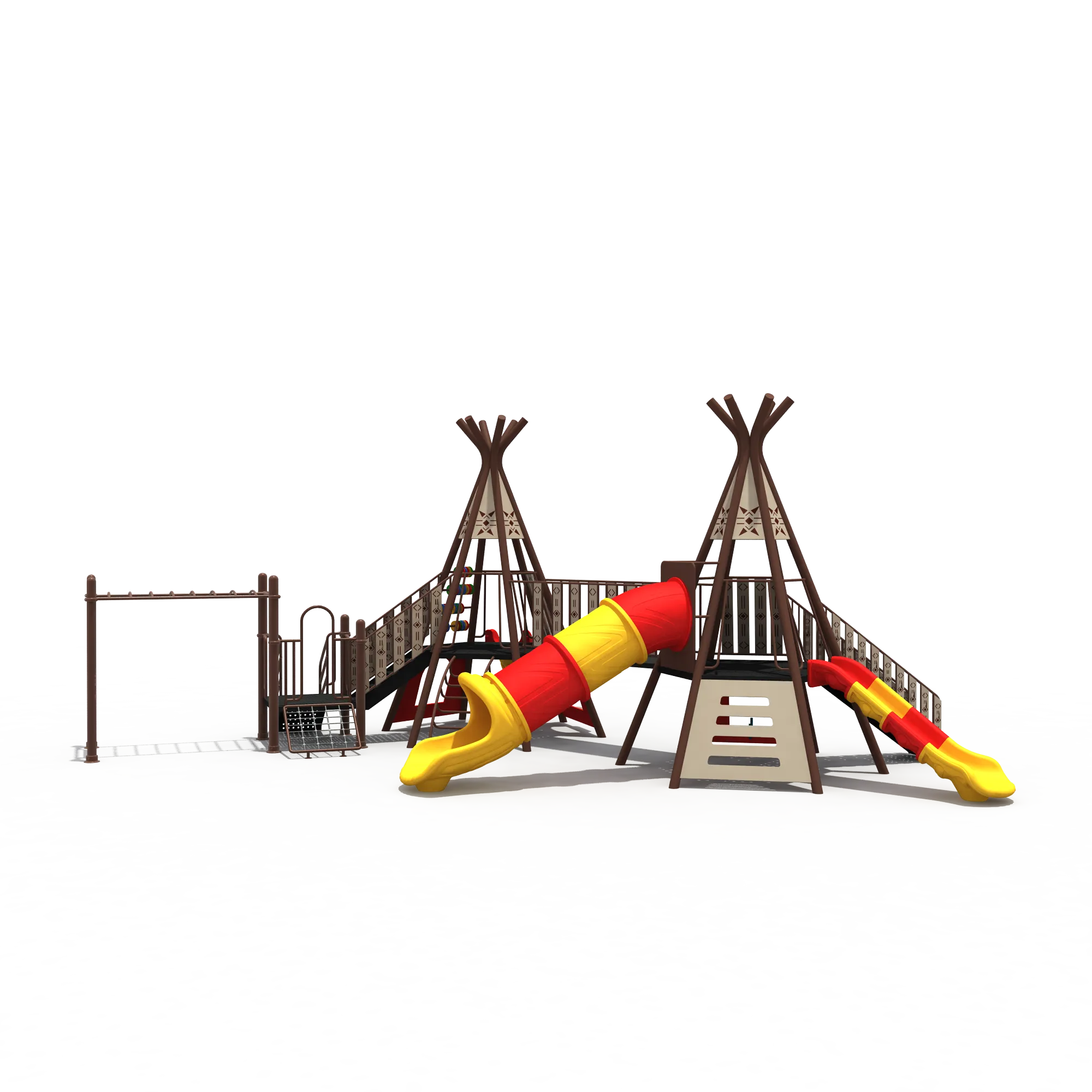 Tribal Teepee Adventure Playground - Themed Outdoor Play Equipment for Dubai Community Parks - Playground equipment by HonPlay