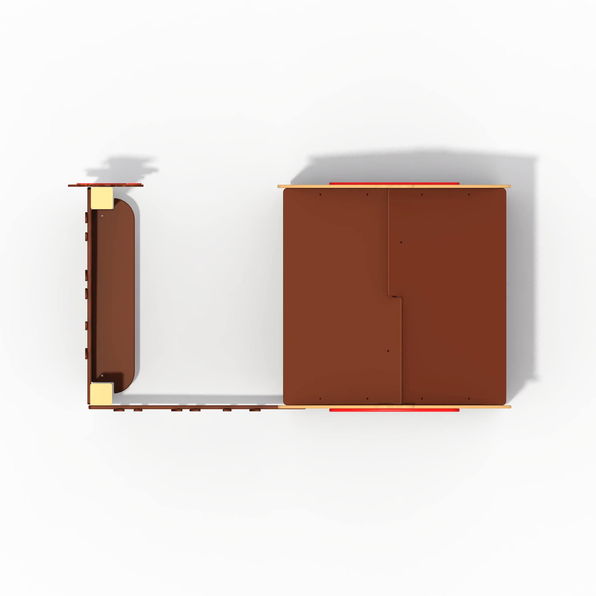 Farmstead Adventure Playhouse with Sandbox Galvanized Steel & HDPE top-down view of the playhouse layout for Warsaw