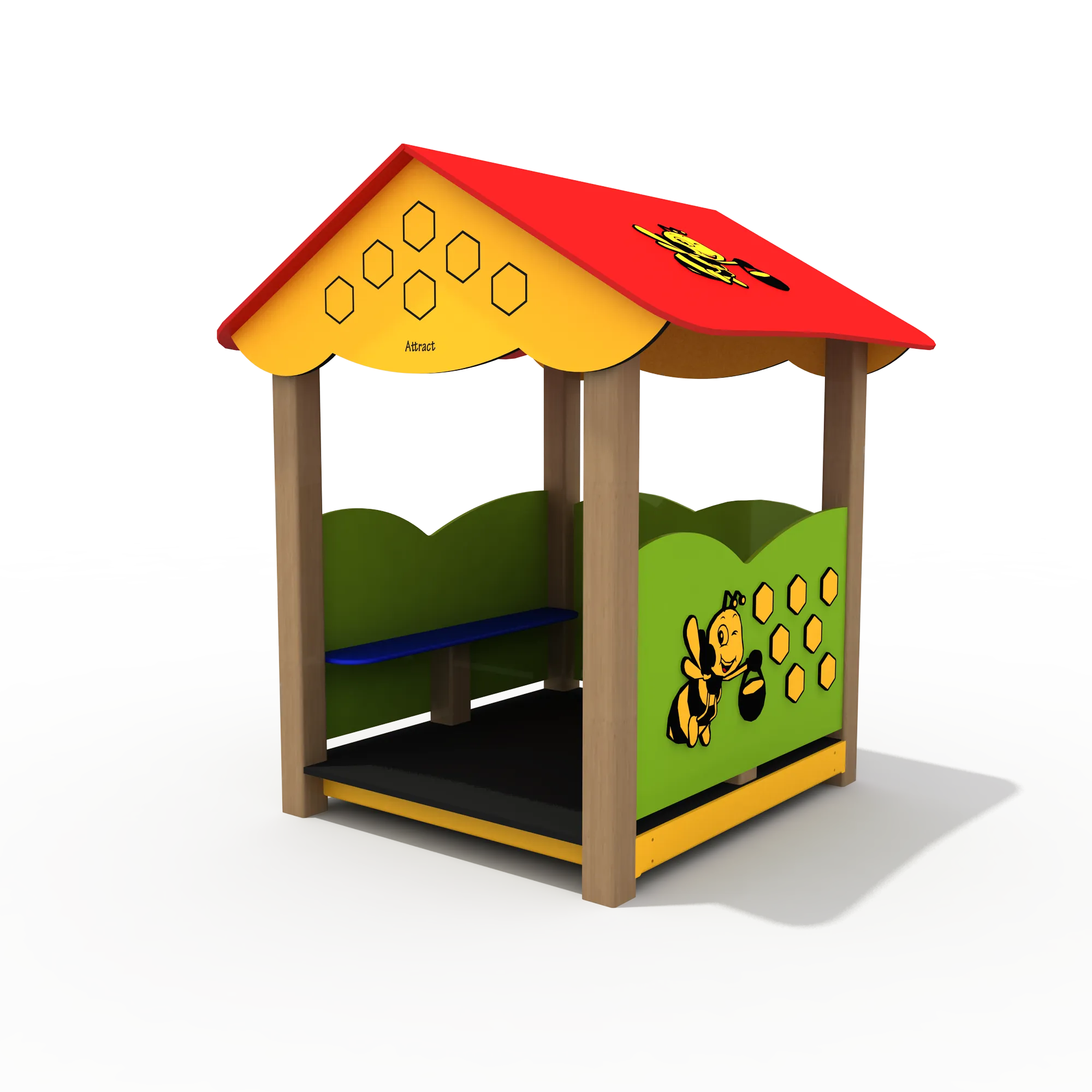 Bee-Themed Outdoor Play House - Durable Kindergarten Playground Equipment for Warsaw Preschools - Playground equipment by HonPlay