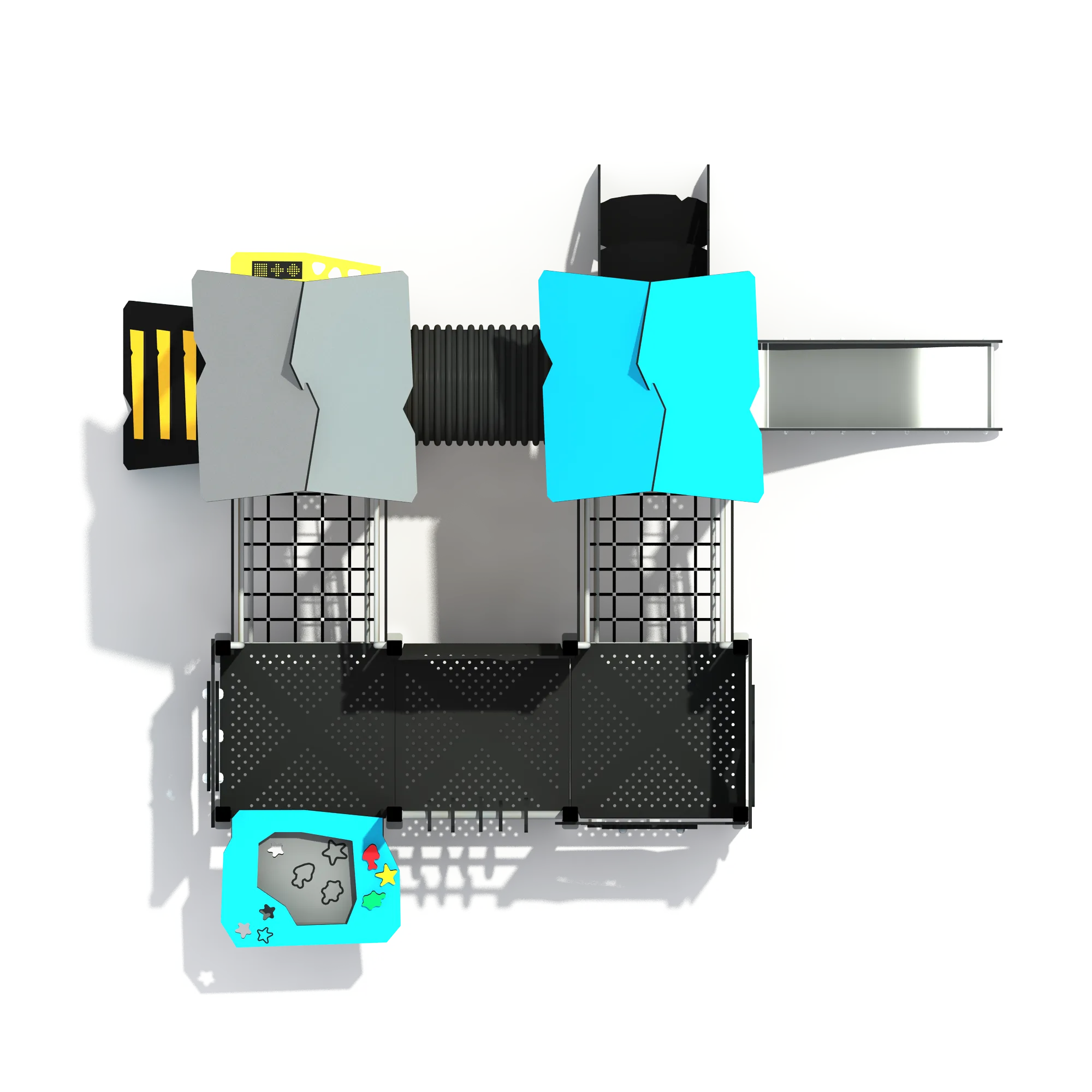 interactive wooden play tower fingerprint maze, Vibrant, Kid-friendly, UV-resistant HPL by HonPlay - material and finish details