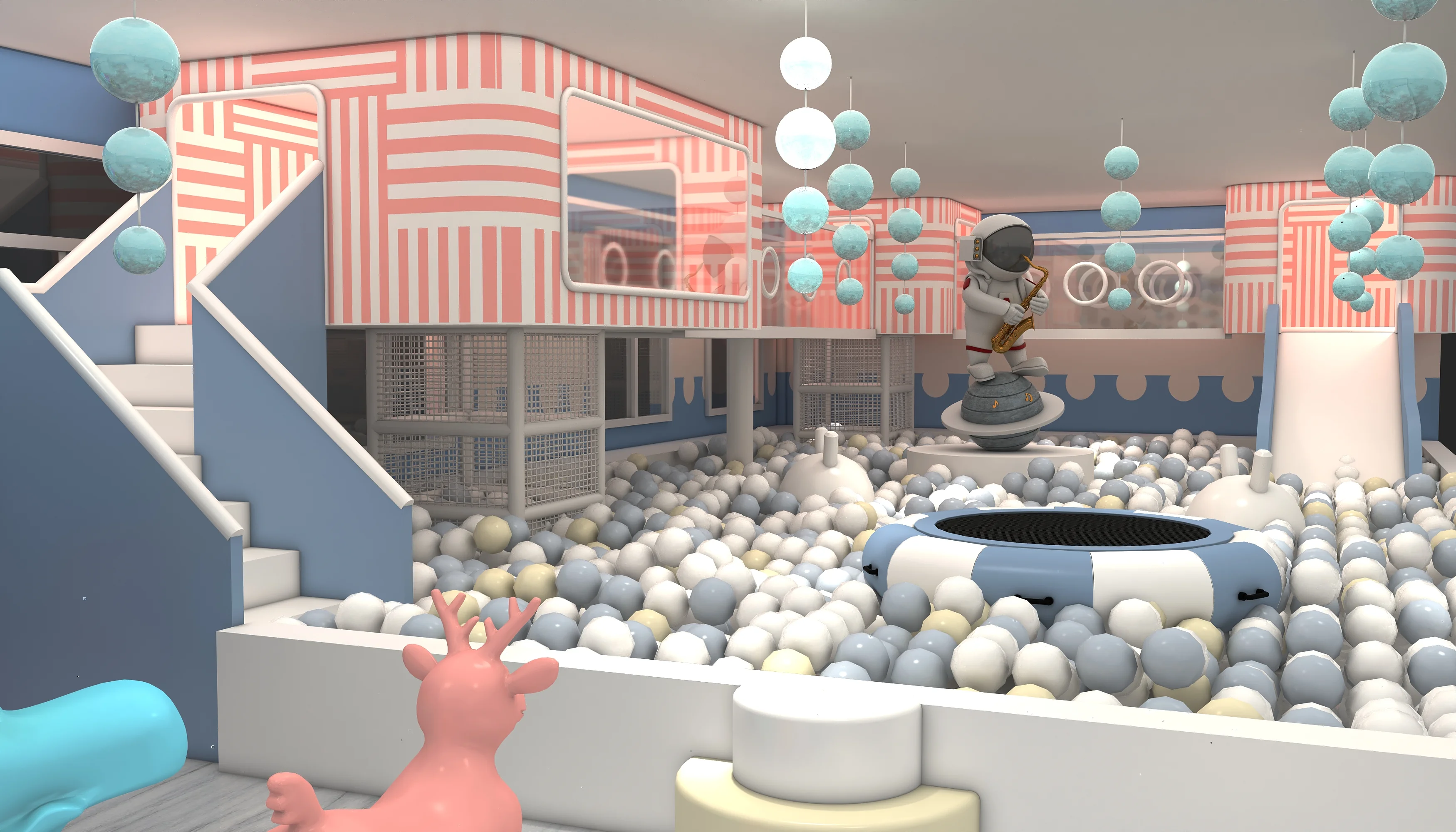 space explorer soft play center custom, Soft Play, Indoor Center, Safe Environment by HonPlay - full product view