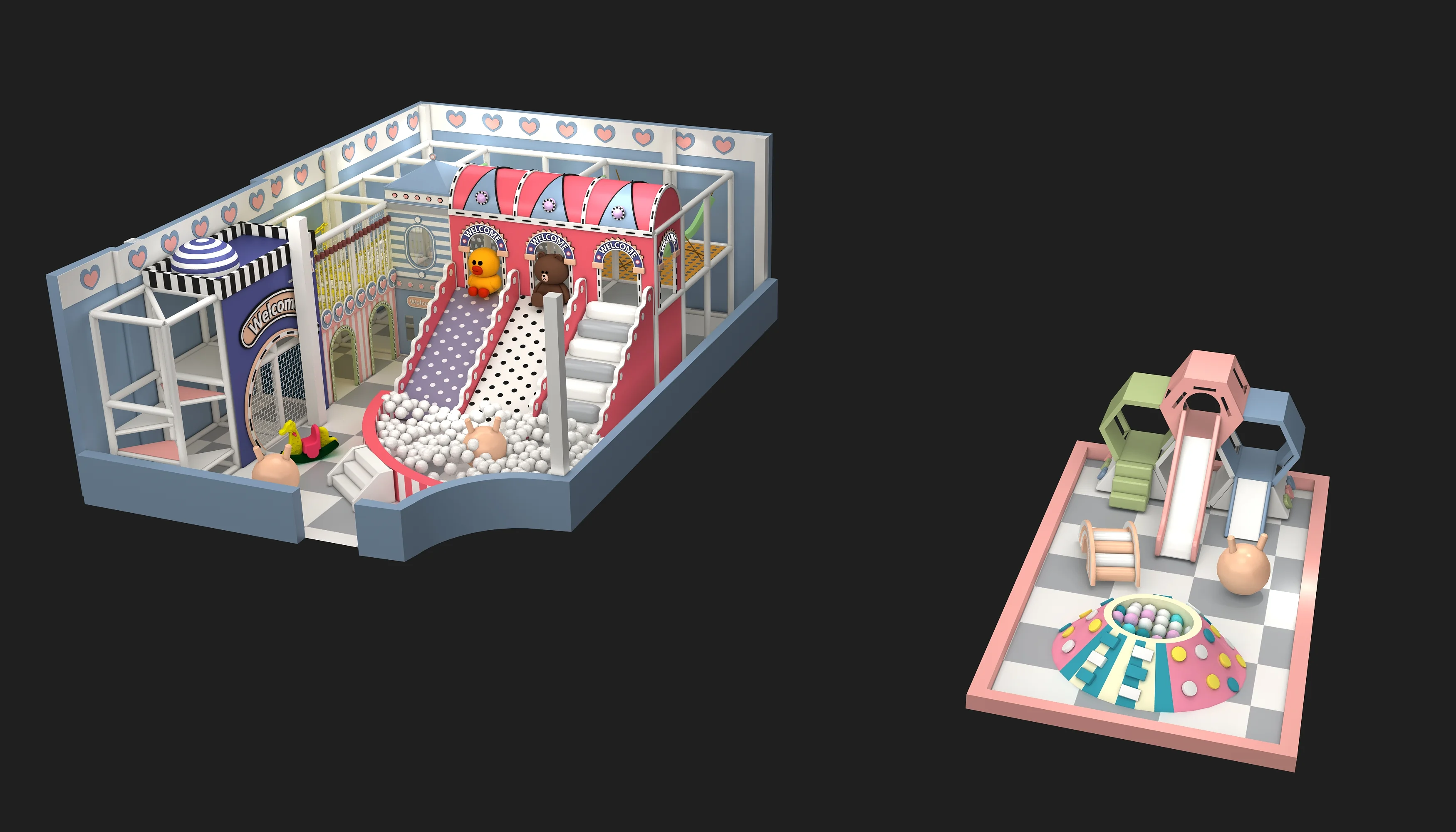 themed indoor soft play center commercial, Soft Play, Indoor Center, Safe Environment by HonPlay - full product view