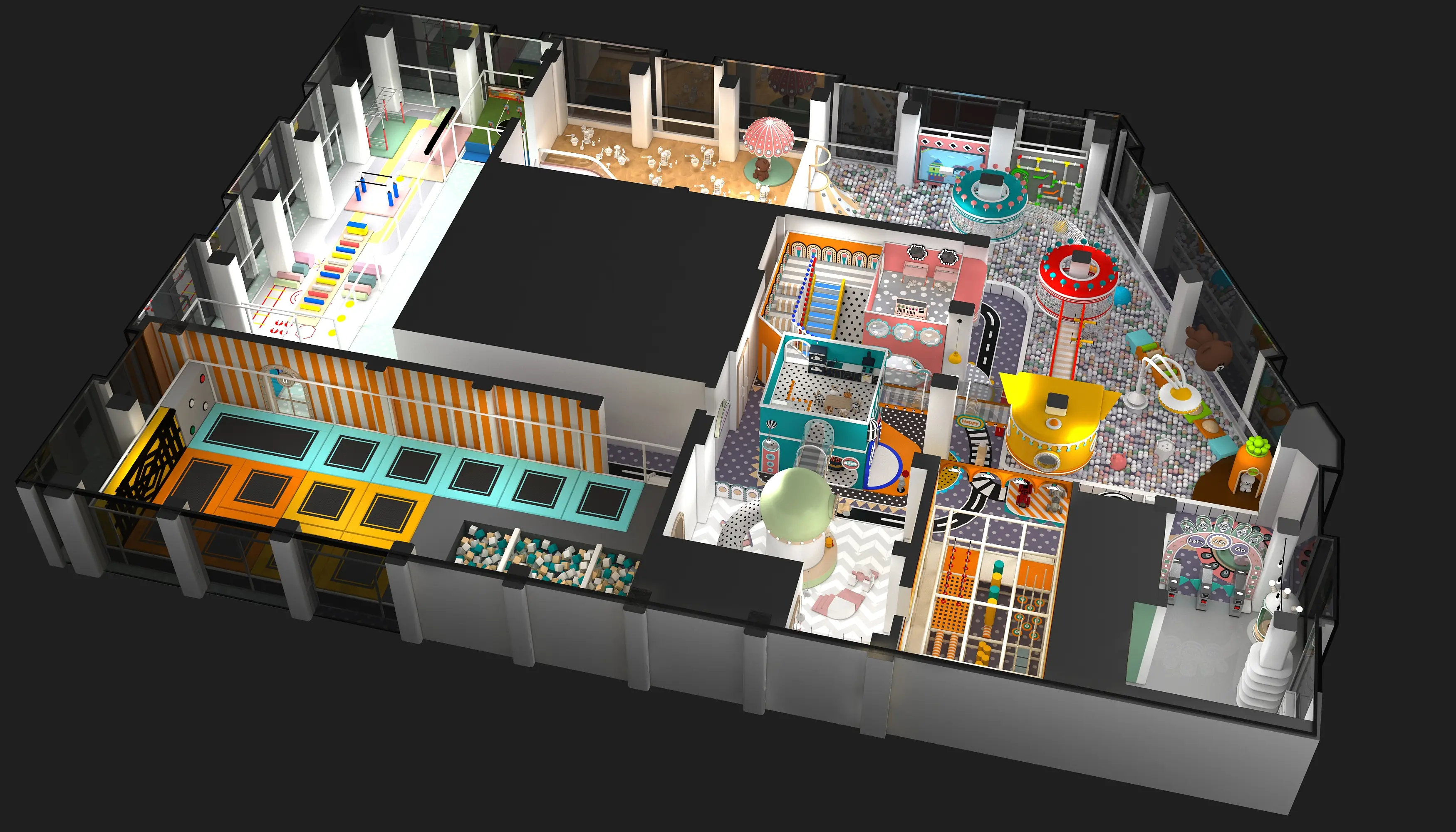 comprehensive indoor playground center multi functional, Soft Play, Indoor Center, Safe Environment by HonPlay - full product view