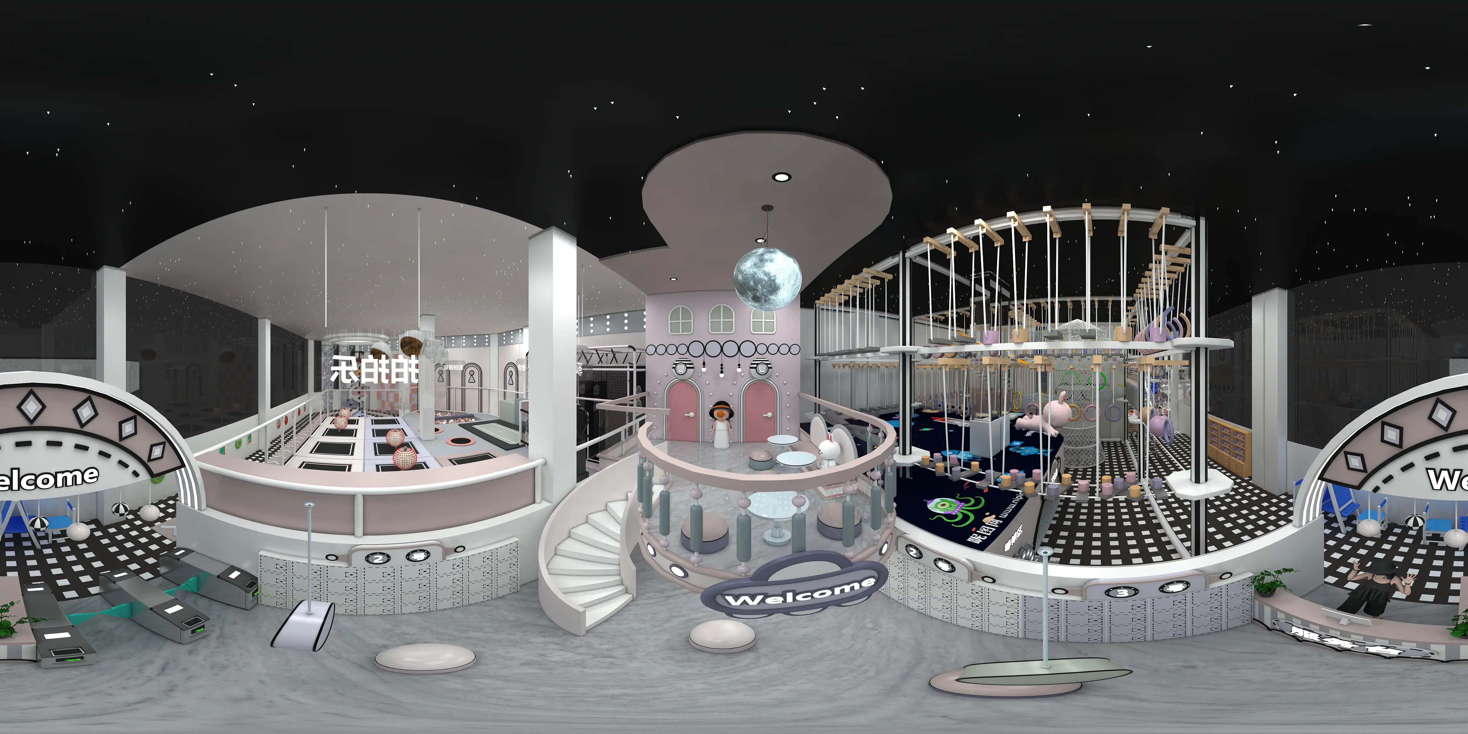 Comprehensive Indoor Adventure Park - Multi-Level Soft Play and Trampoline Center for Dubai Mall Entertainment Zone - Playground equipment by HonPlay