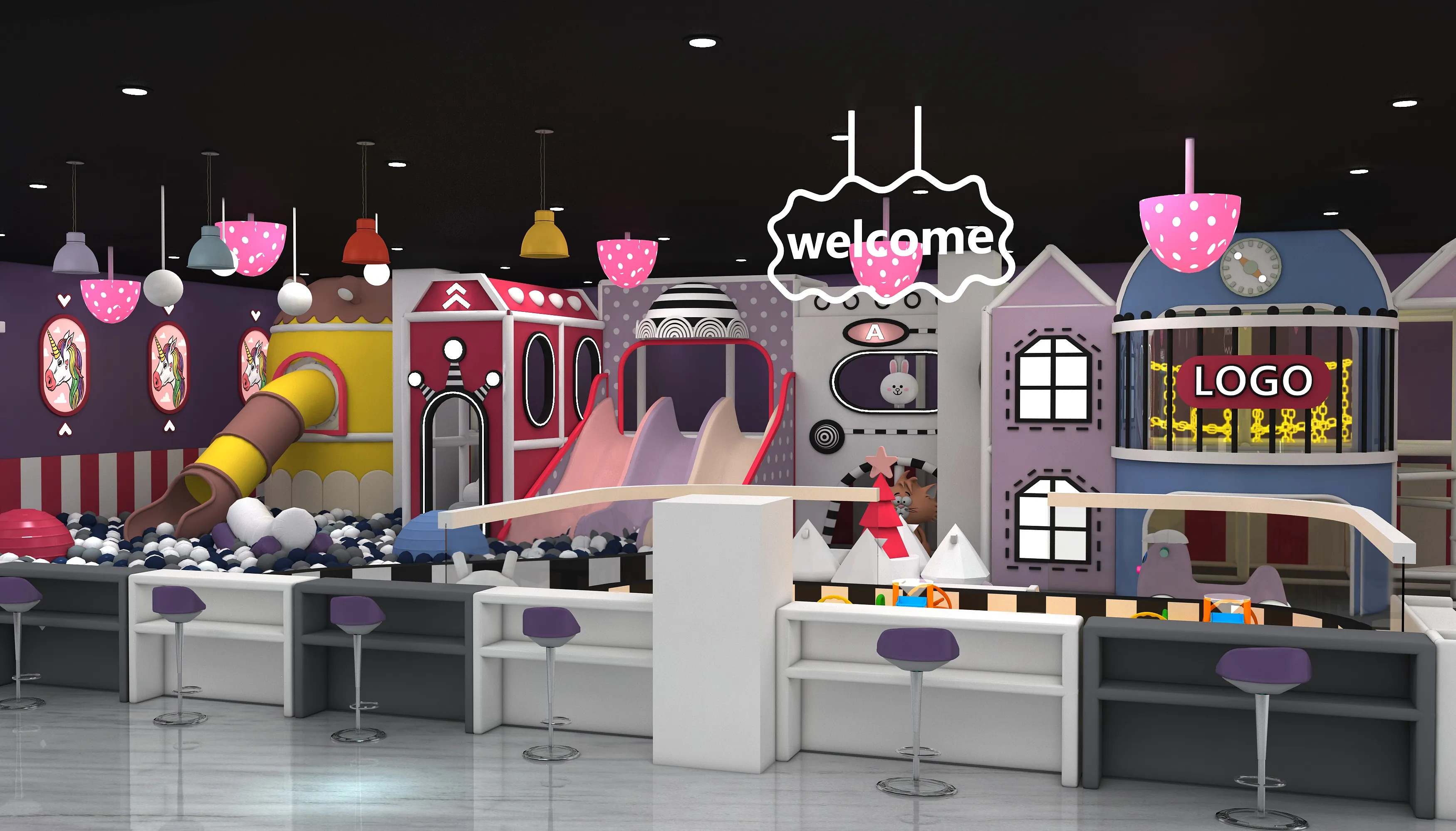 Custom Themed Indoor Soft Play Center - Multi-Functional Playground Equipment for Dubai Mall Play Zones - Playground equipment by HonPlay