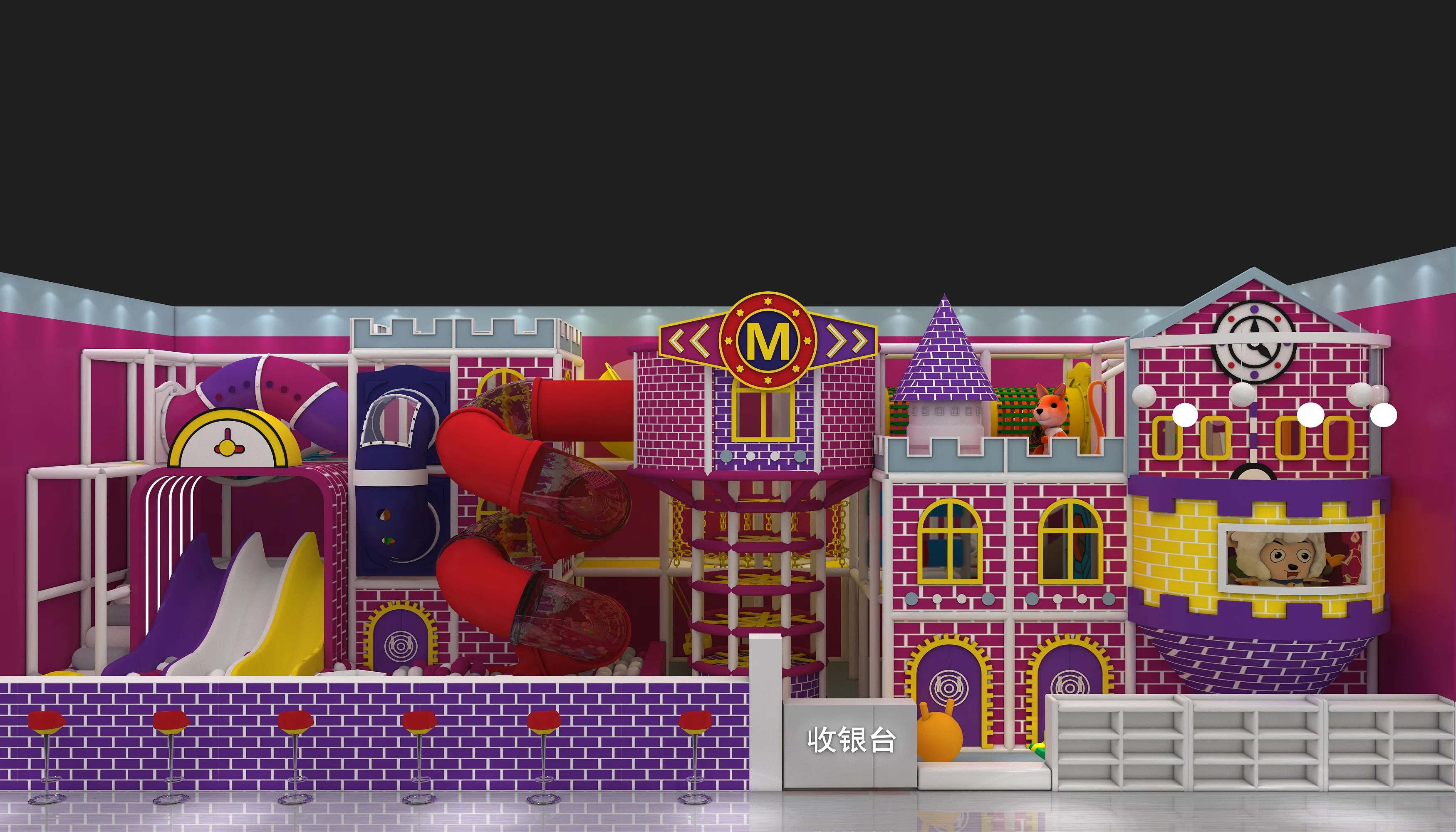 castle theme indoor soft play center, Soft Play, Indoor Center, Safe Environment by HonPlay - full product view