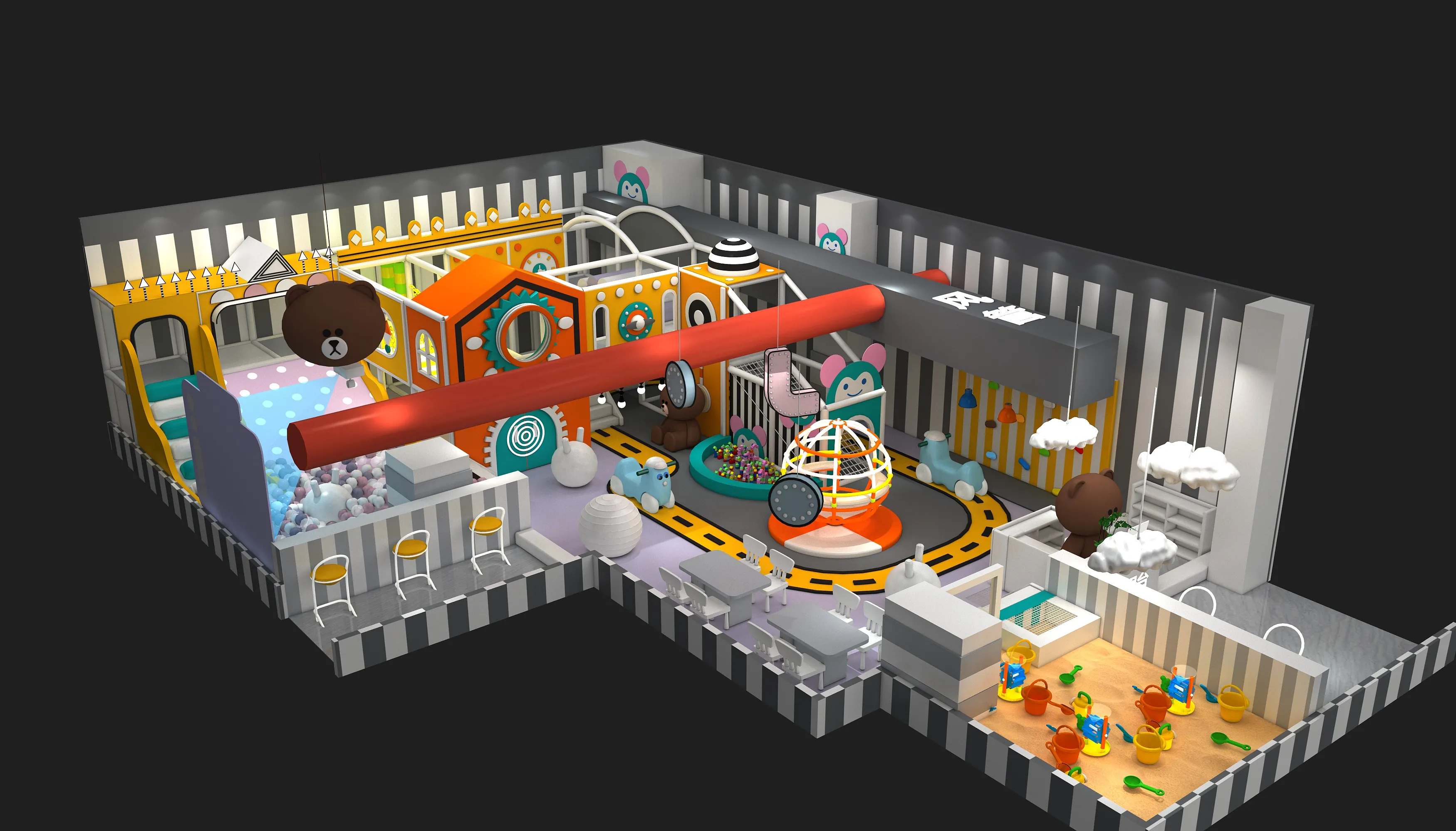 cartoon theme indoor soft play center, Soft Play, Indoor Center, Safe Environment by HonPlay - full product view