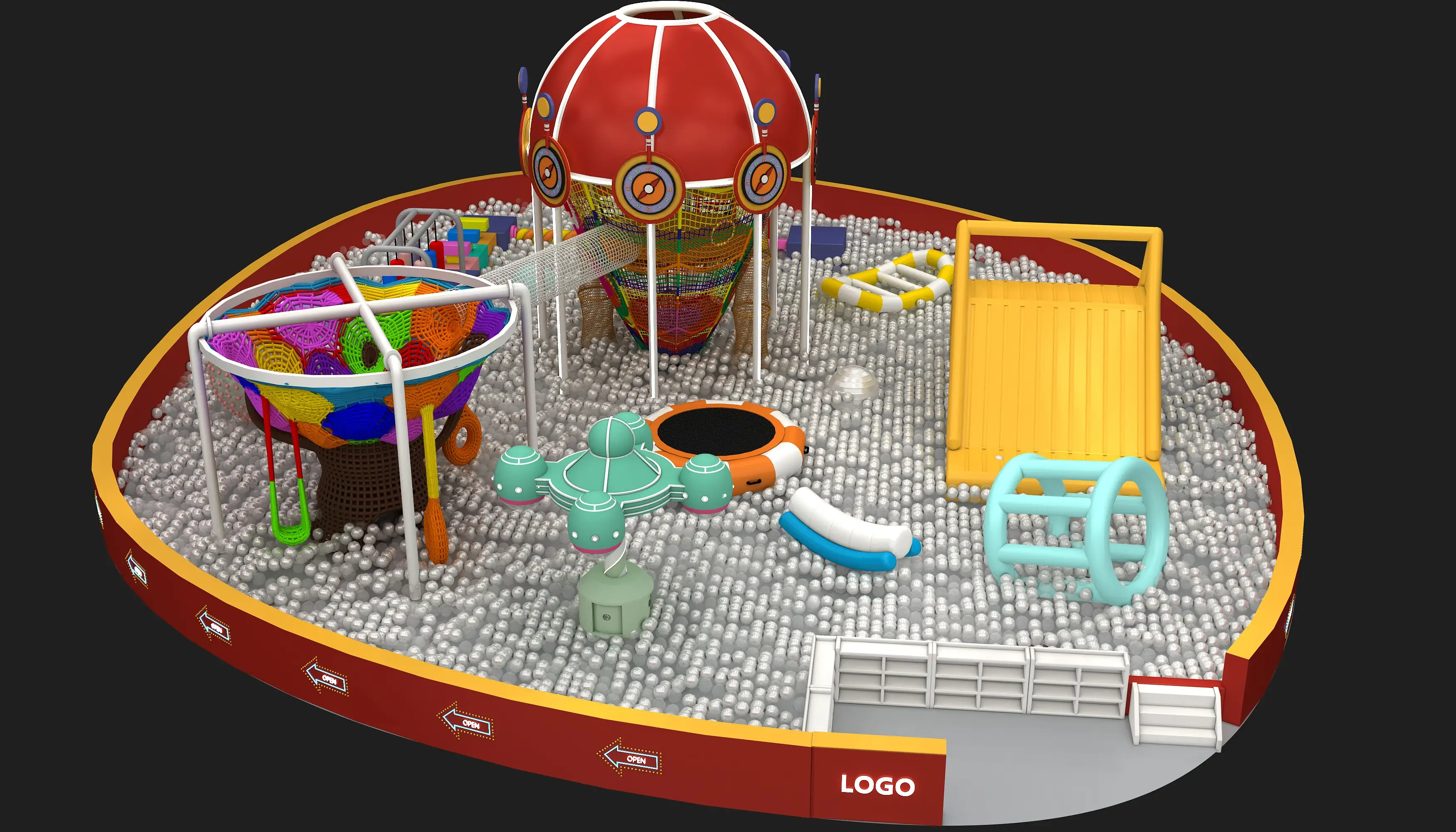 Space Adventure Indoor Ball Pit - Custom Soft Play Equipment for Dubai Mall Play Zones - Playground equipment by HonPlay