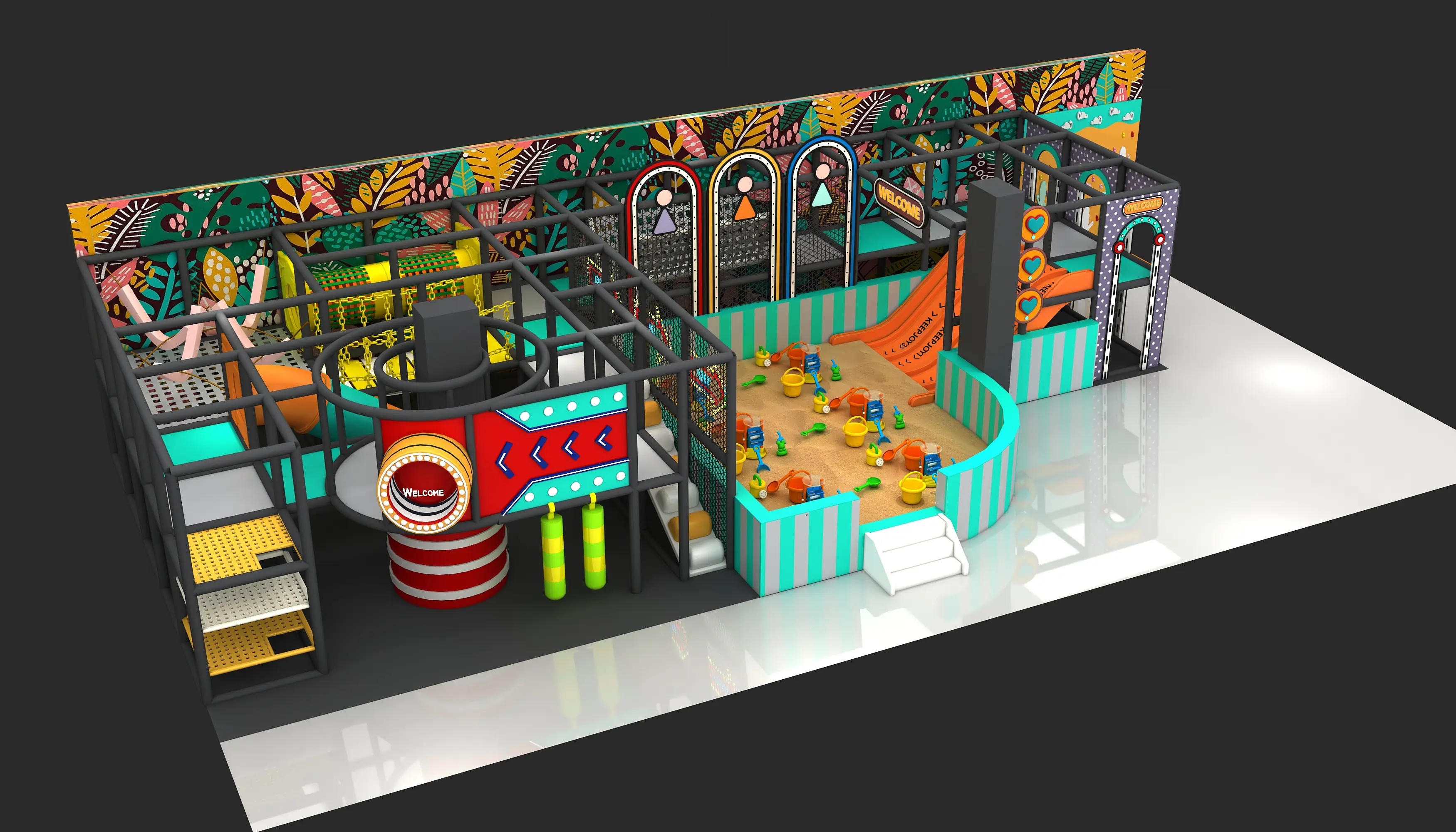 jungle adventure indoor soft play center, Soft Play, Indoor Center, Safe Environment by HonPlay - full product view